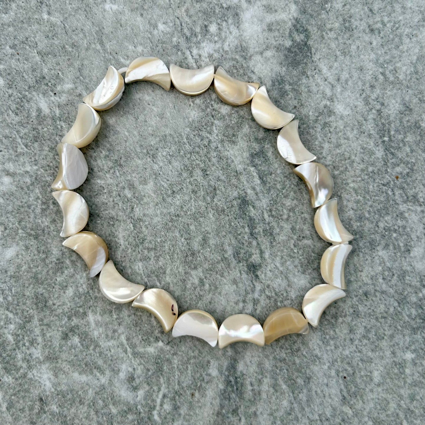 Gold Shell Moon Shaped Bracelet