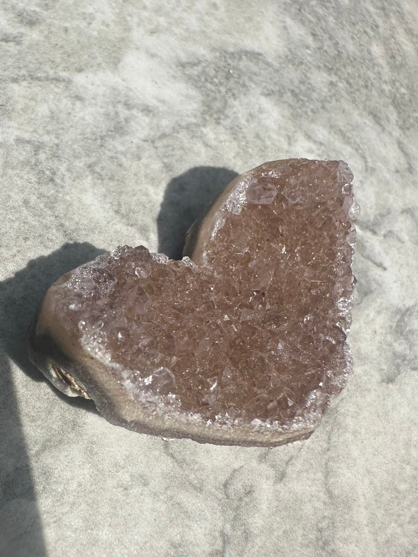 Amethyst hearts crystals