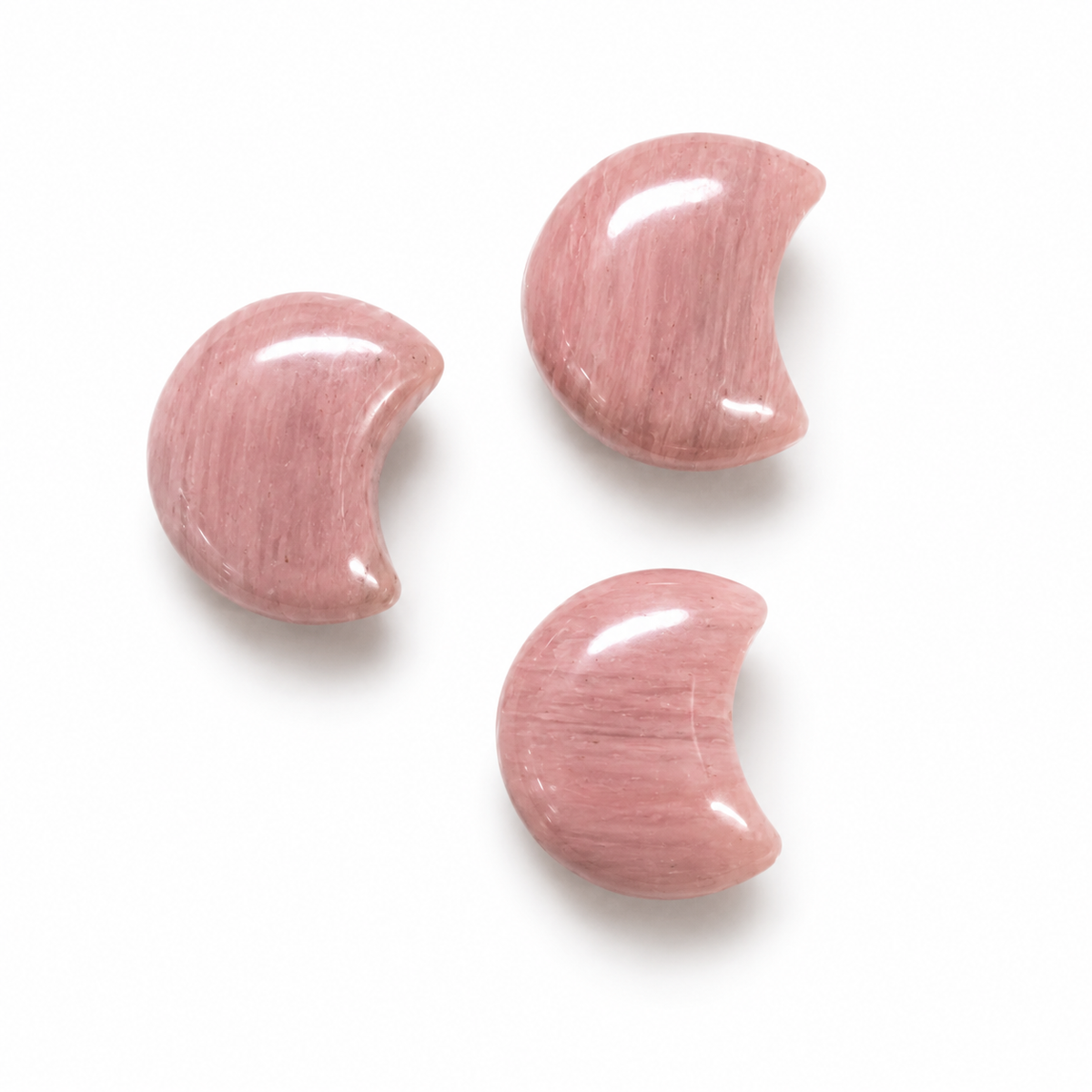 Rhodonite Mini Moon Carvings