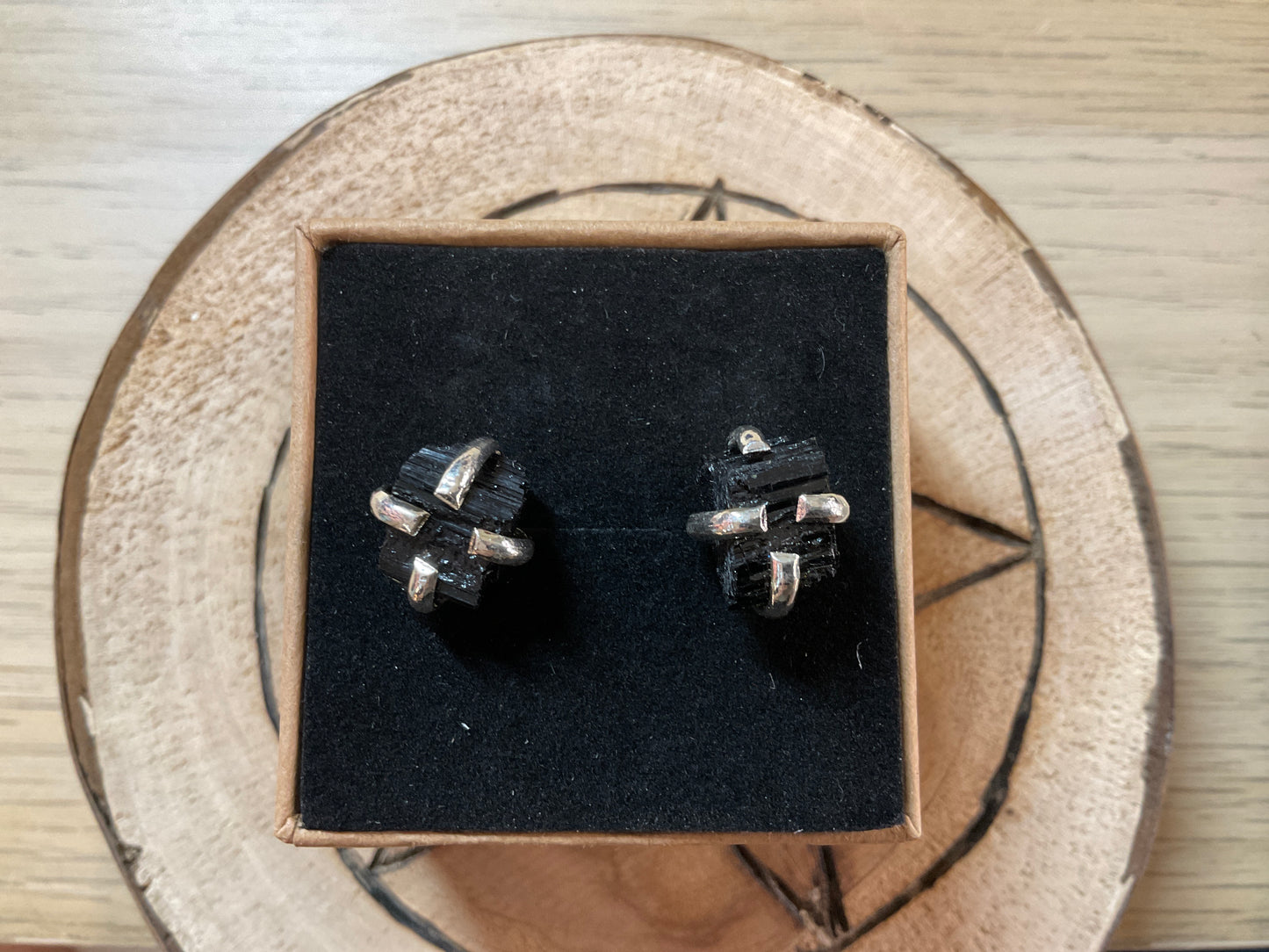 Tourmaline Raw Earrings