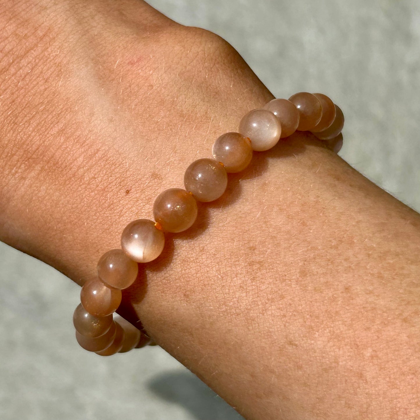 Peach Moonstone Bracelet 8mm