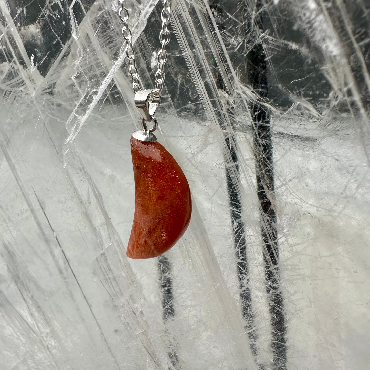 Sunstone Moon Pendant