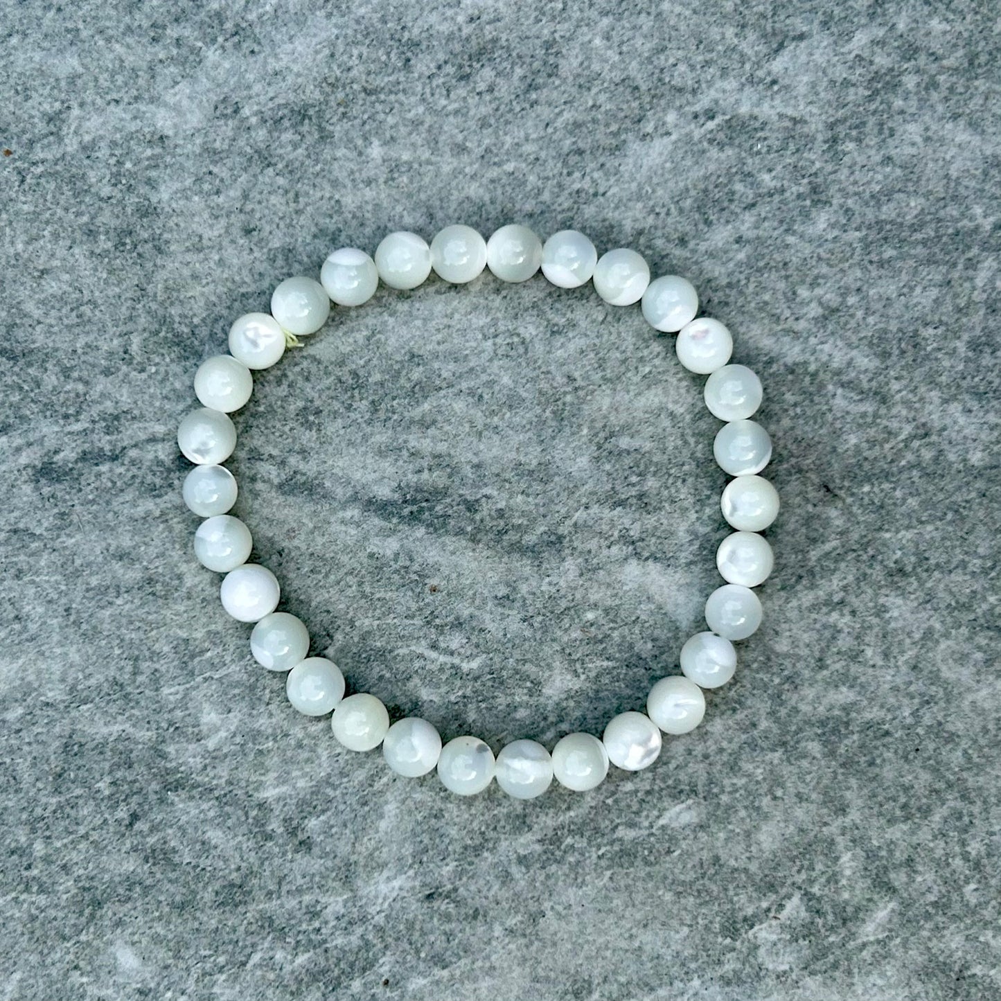 White Shell Bracelets 6mm