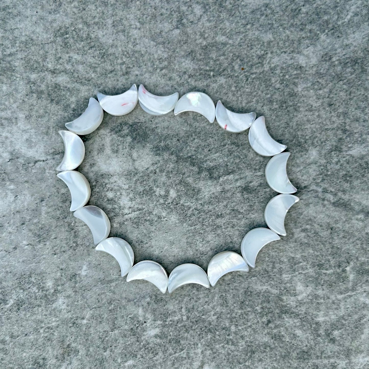 White Shell Moon Shaped Bracelets