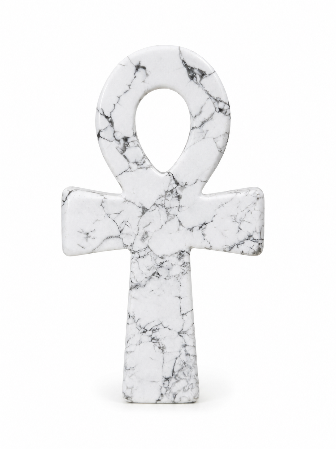 Howlite Ankh