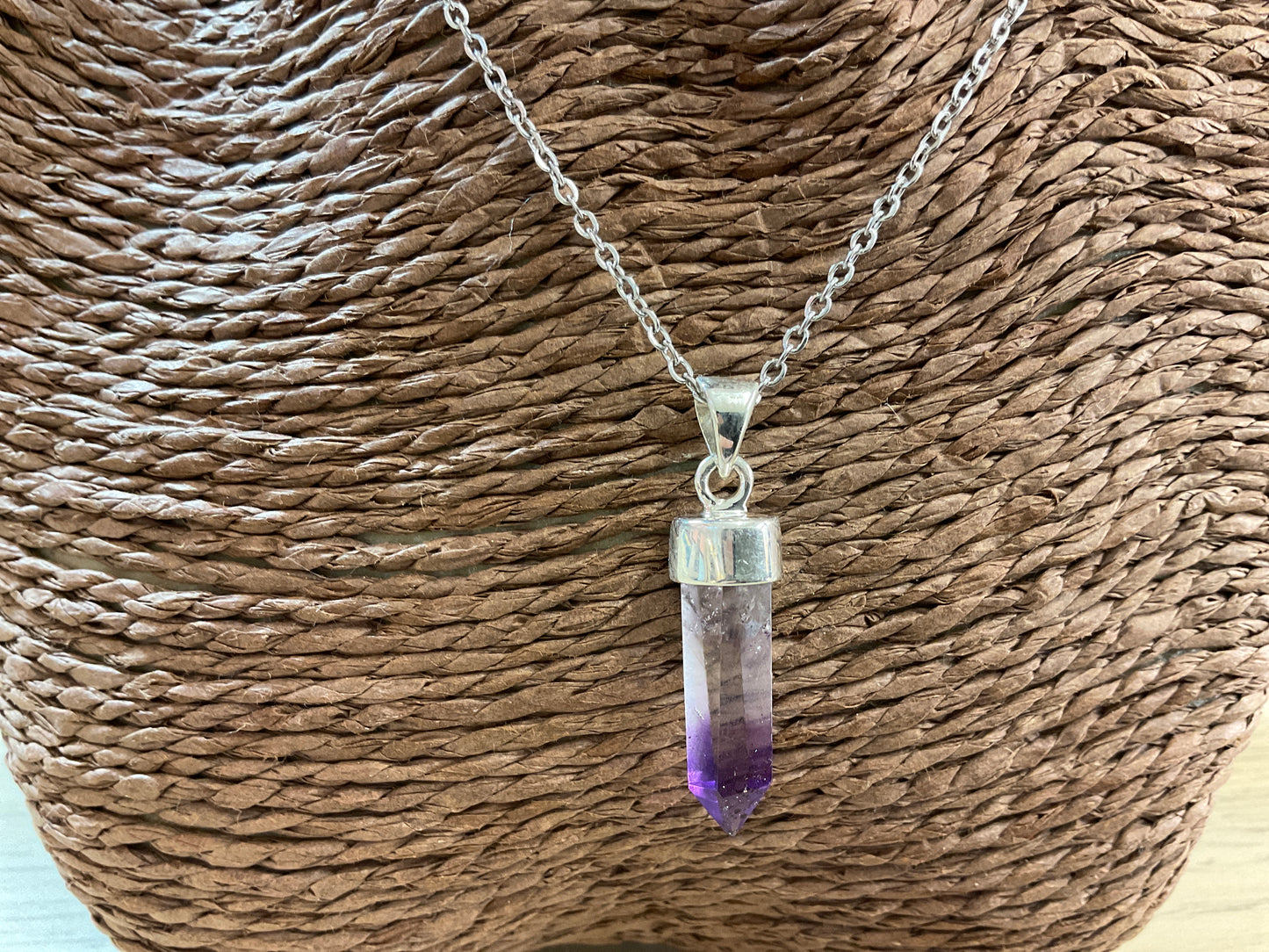 Brandenburg Amethyst Raw Point Necklace 