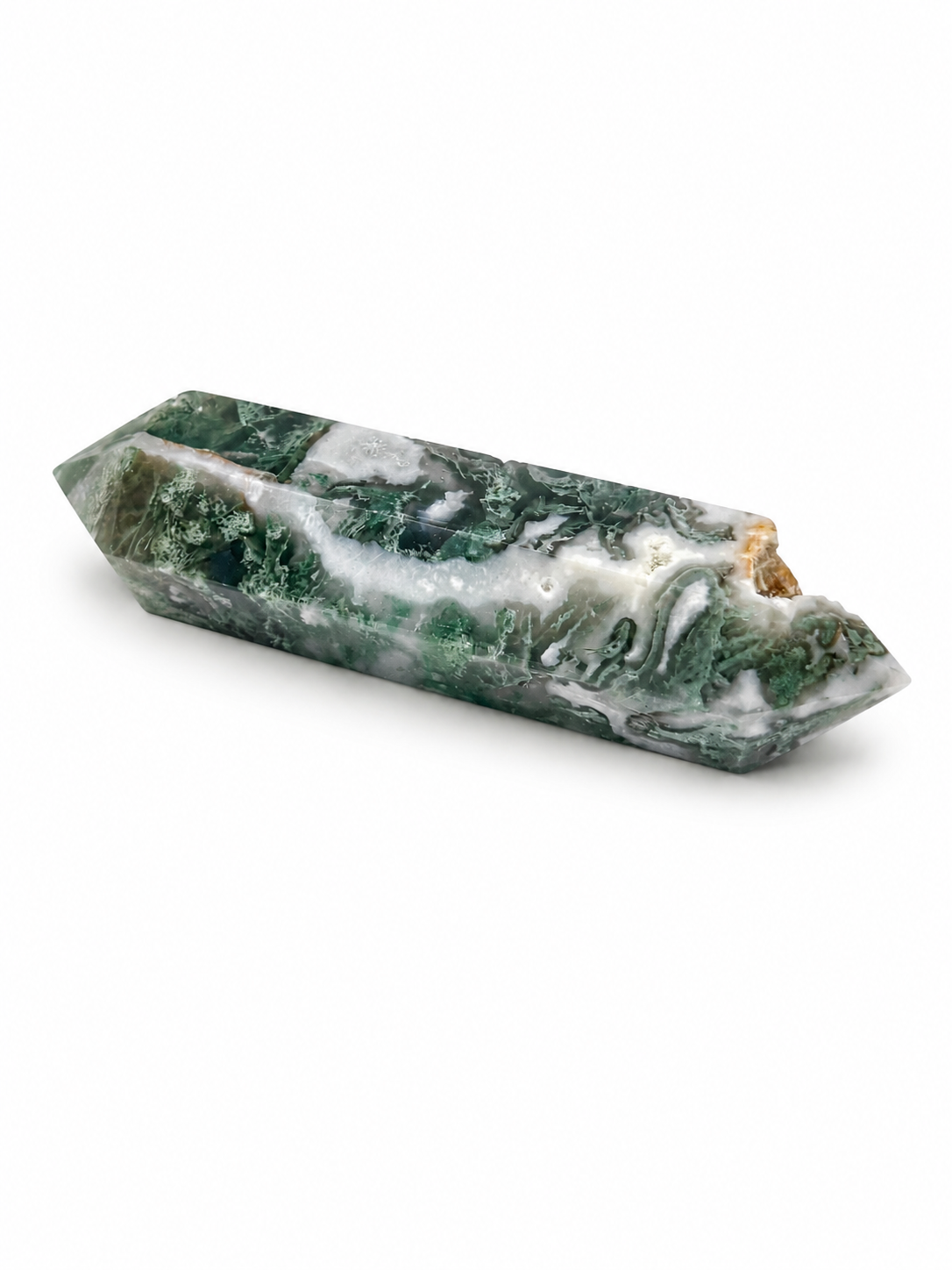 Moss Agate Double Terminated Point