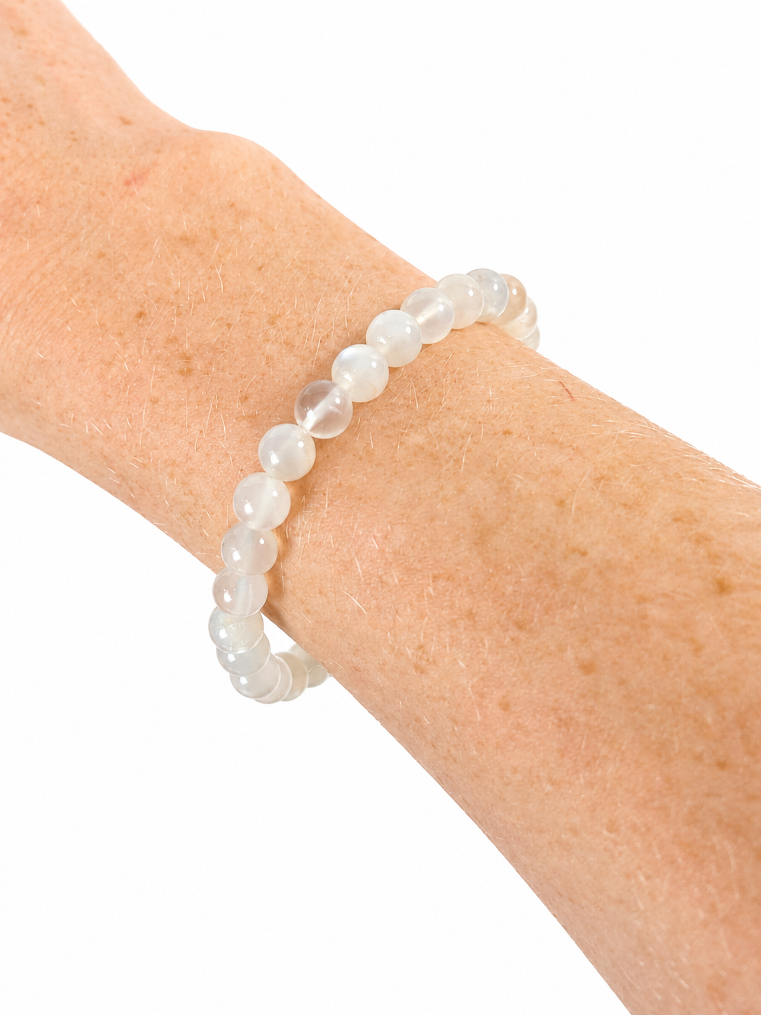 White Moonstone 6 mm Bracelet