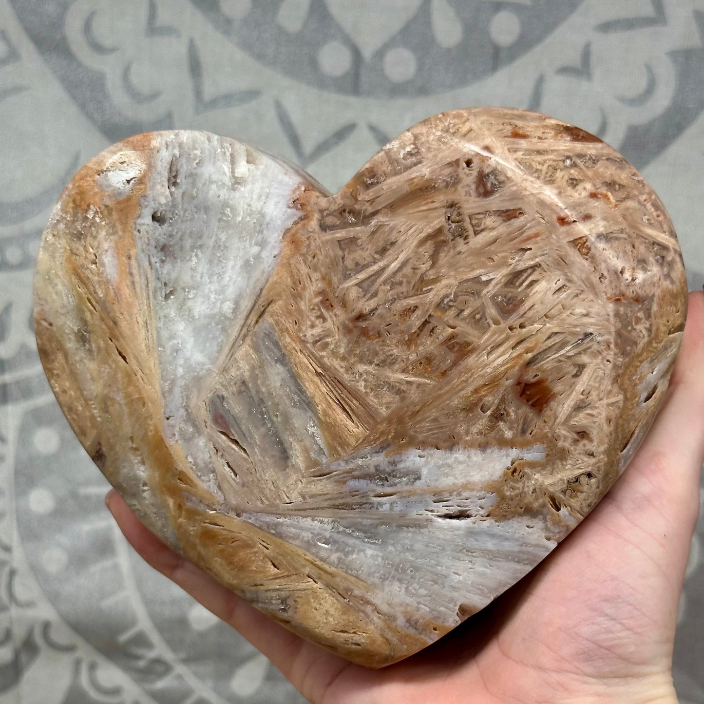 Ritualised Pink Amethyst Heart On Stand