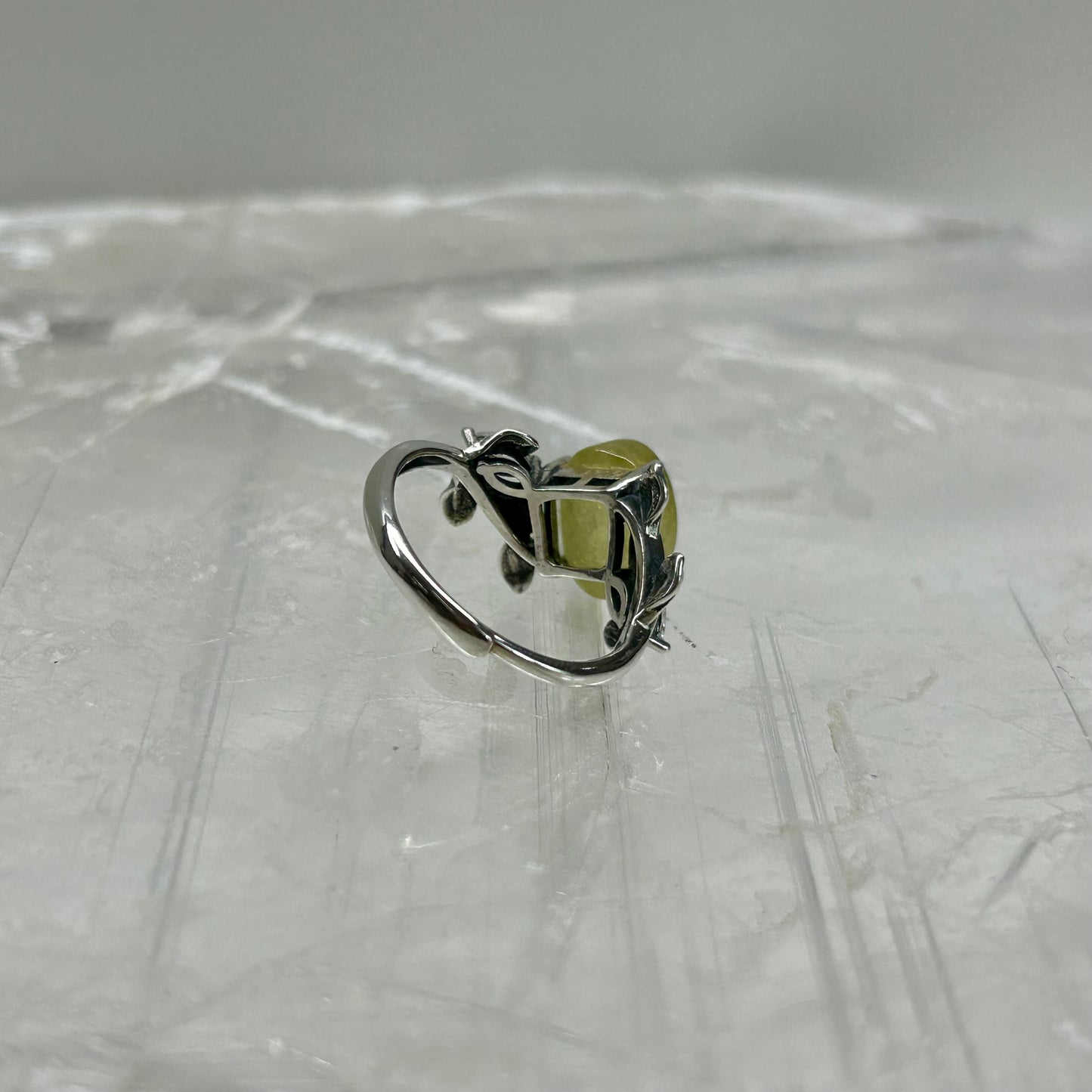 Green Garnet Adjustable Ring