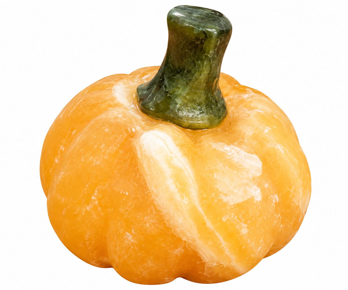 Orange Calcite Mini Pumpkin Carving