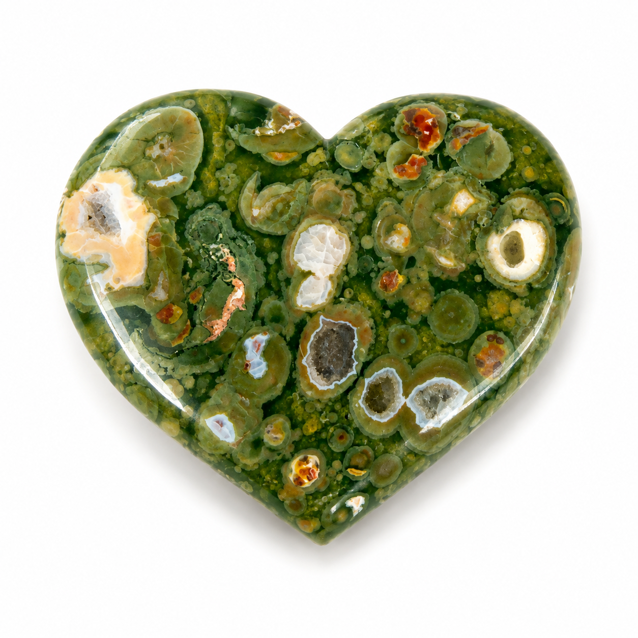 Rainforest Agate Hearts