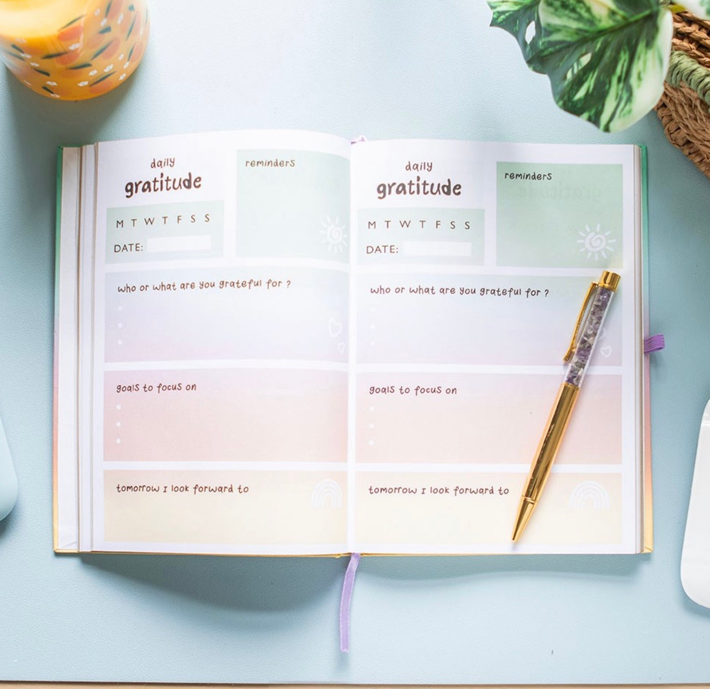 Gratitude Journal & Amethyst Pen