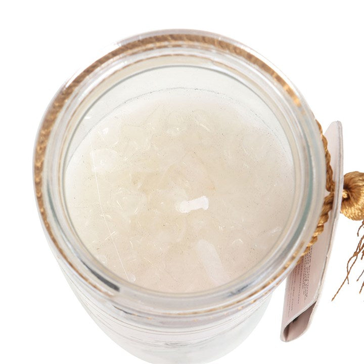 Athena Goddess Tube Candle With Clear Quartz
