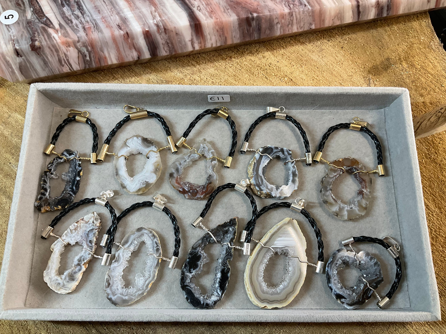 Agate Pendents