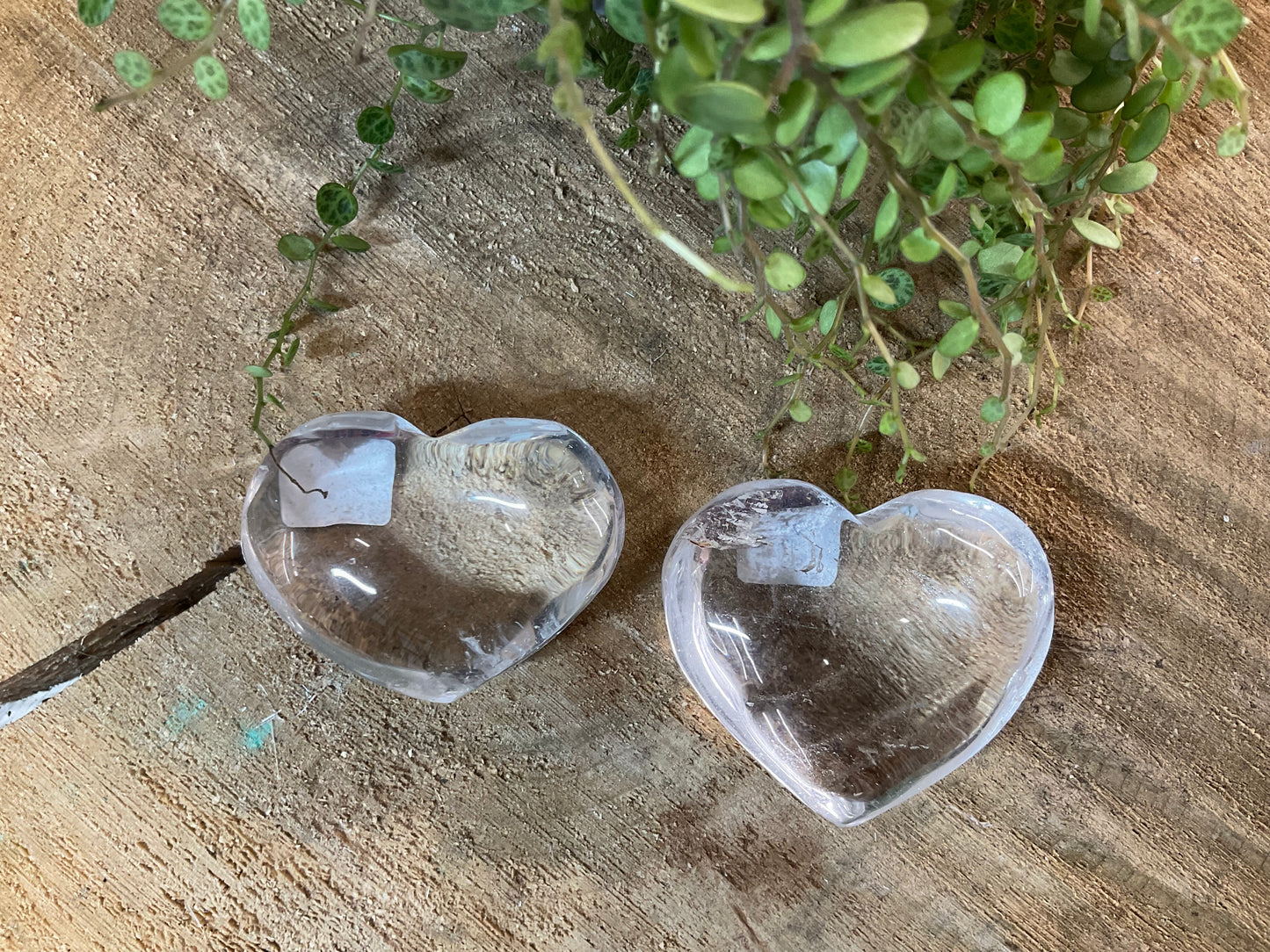 Clear Quartz Hearts
