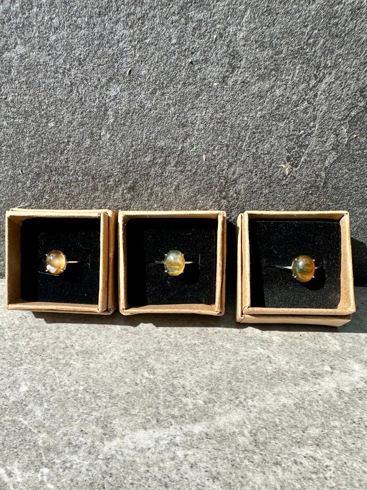 Red Moss Agate & Carnelian Rings