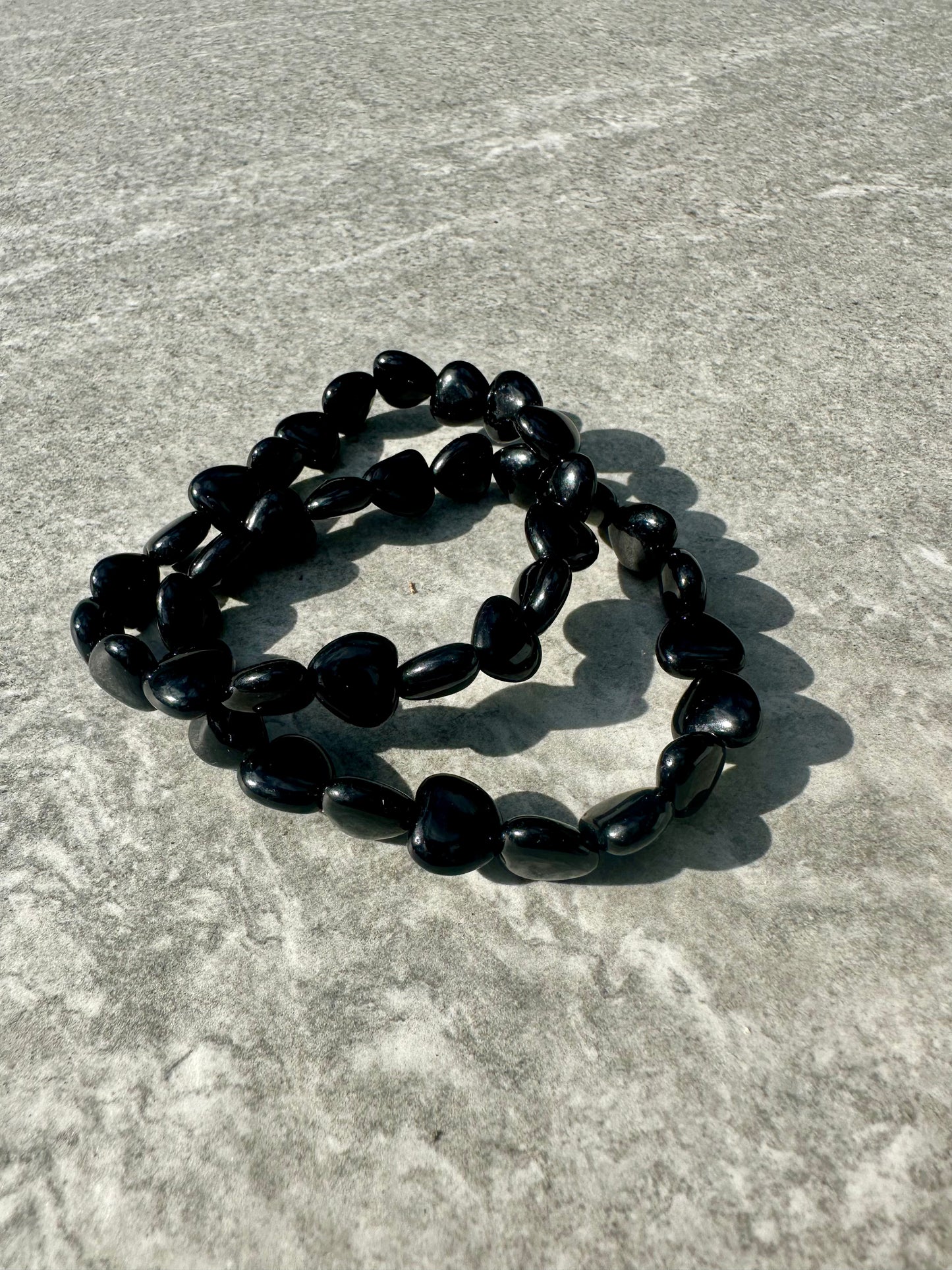 Obsidian Heart Bracelets