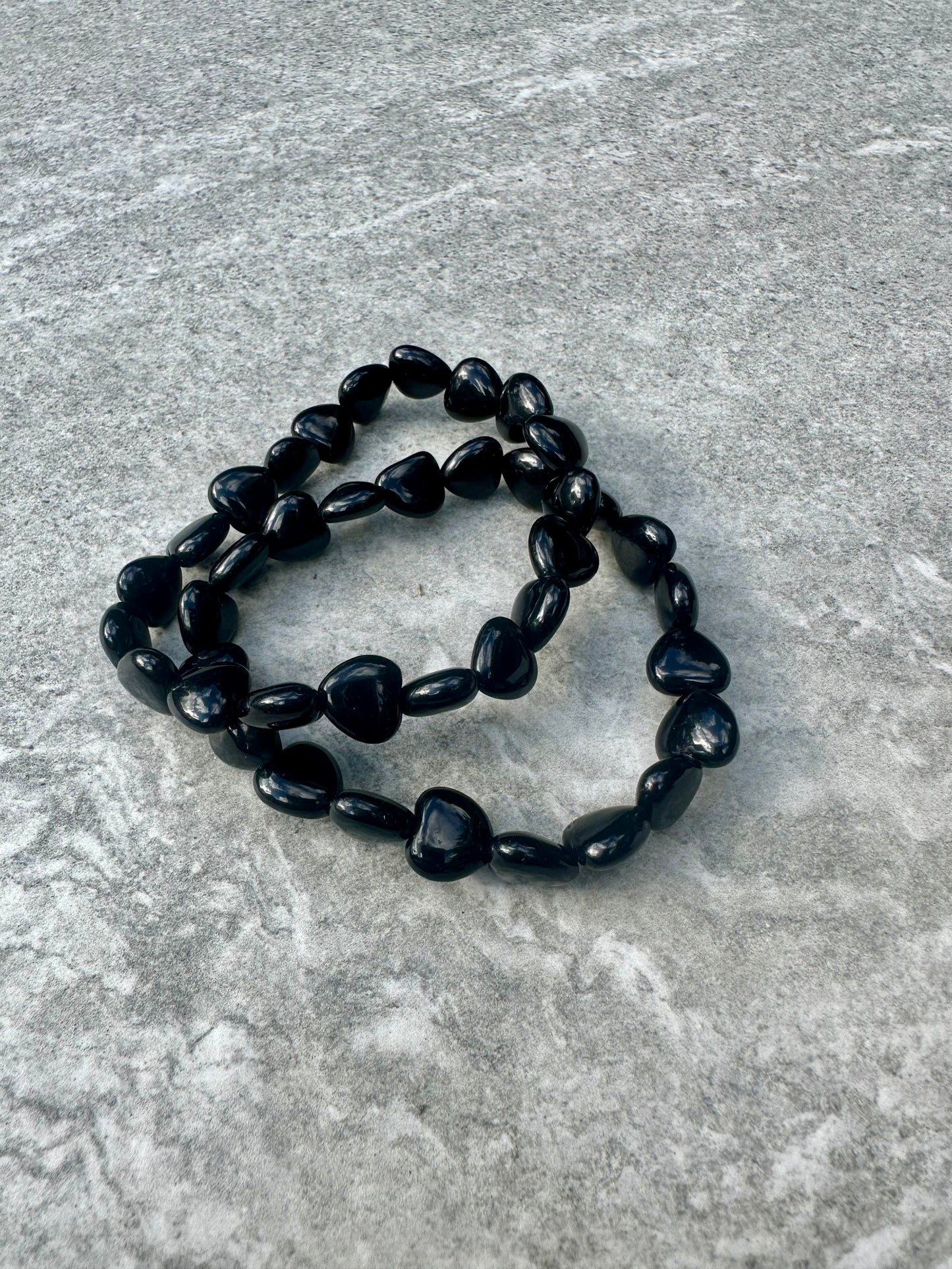 Obsidian Heart Bracelets