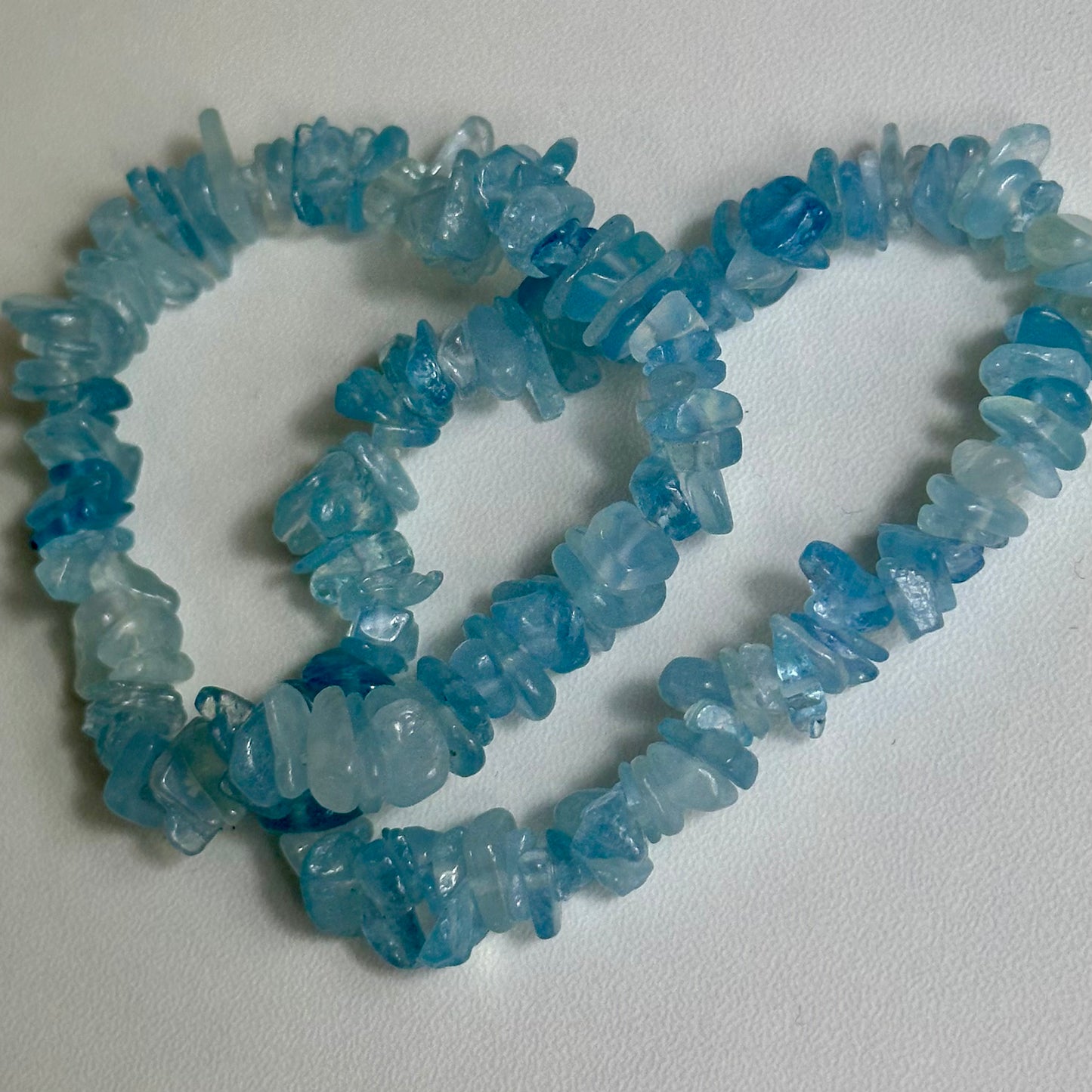 Aquamarine Chipped Bracelets