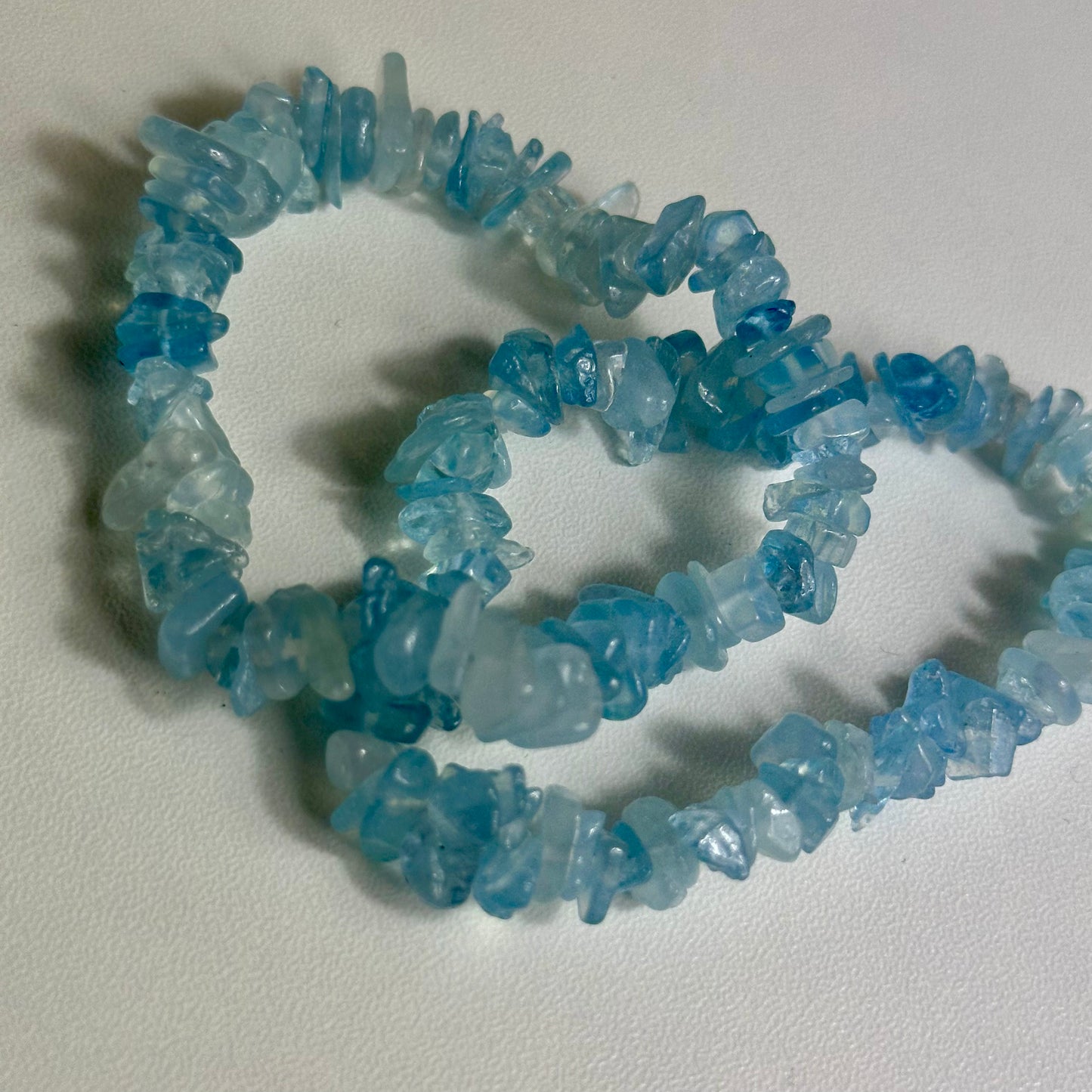 Aquamarine Chipped Bracelets