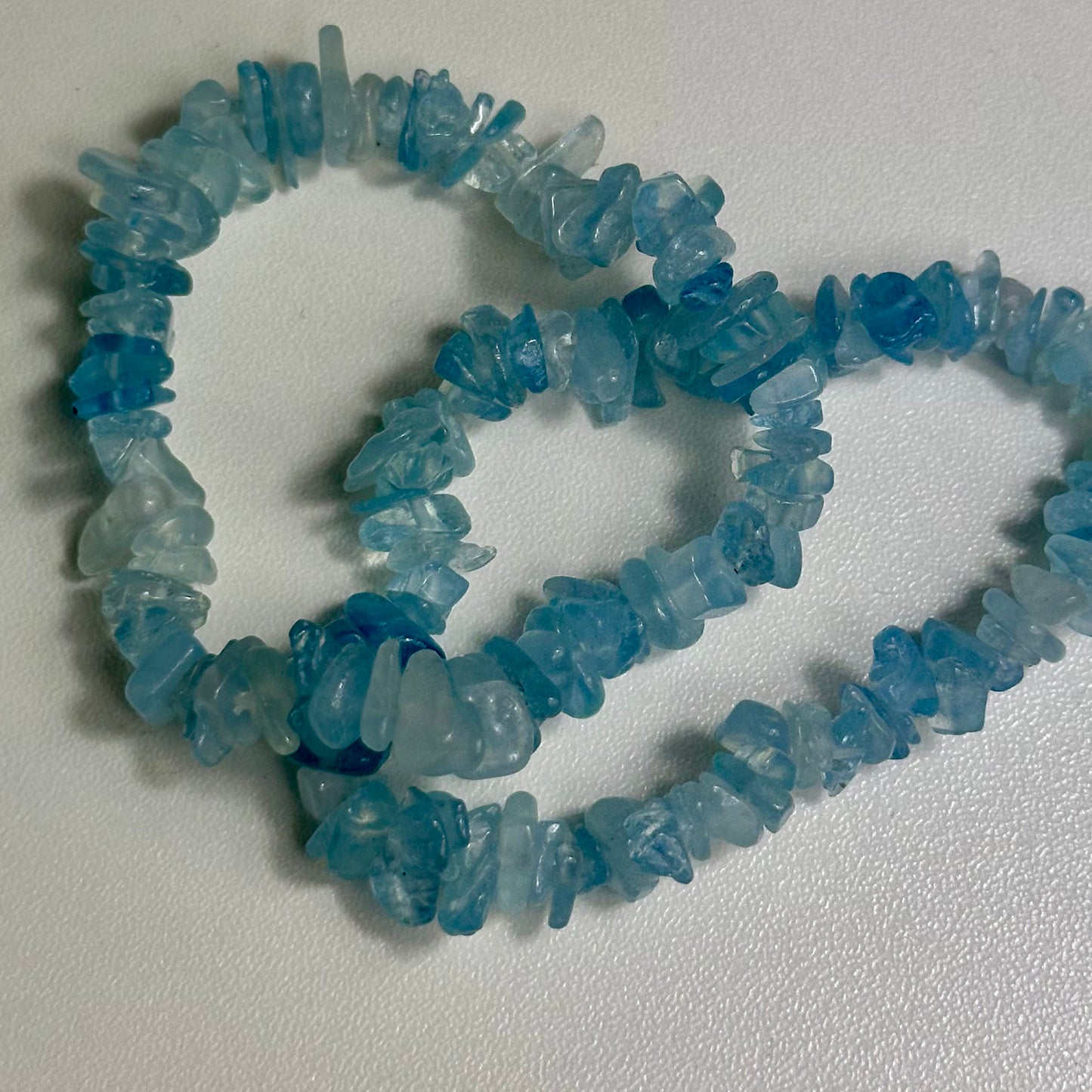 Aquamarine Chipped Bracelets