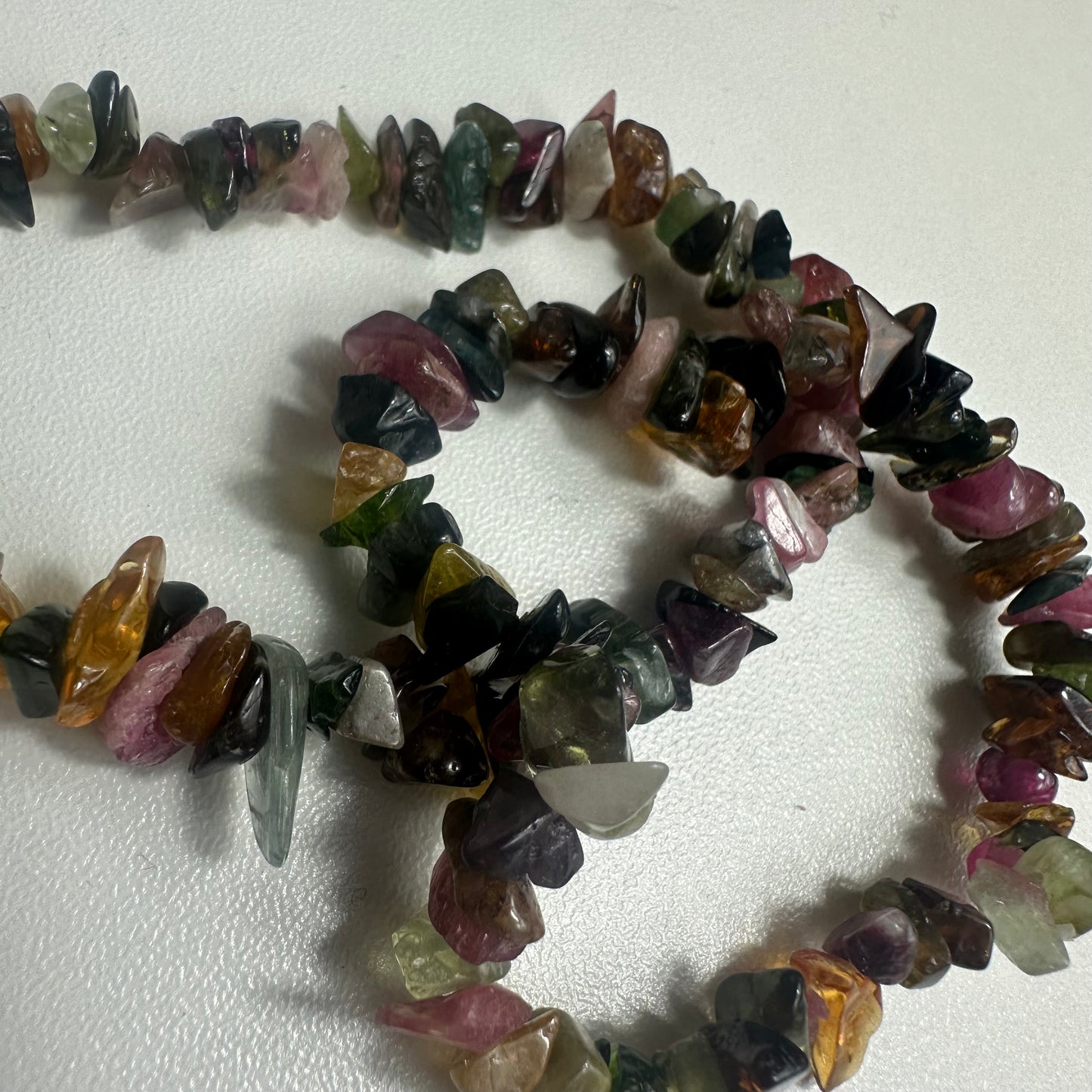 Watermelon Tourmaline Chipped Bracelets