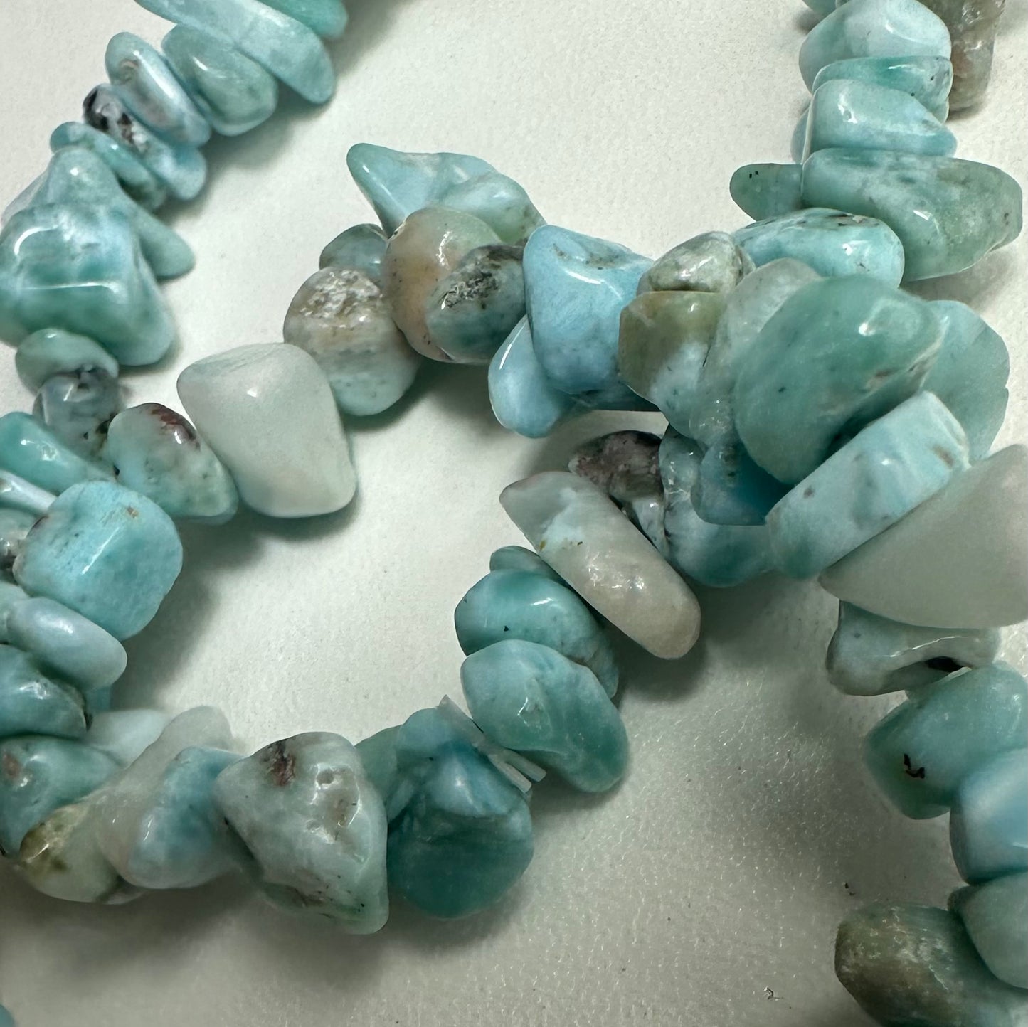Larimar Chipped Bracelets