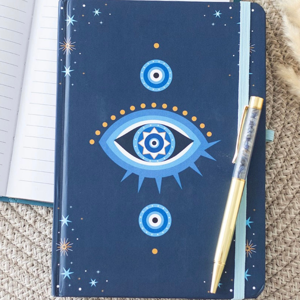 All Seeing Eye Journal With Crystal Chipped Pen