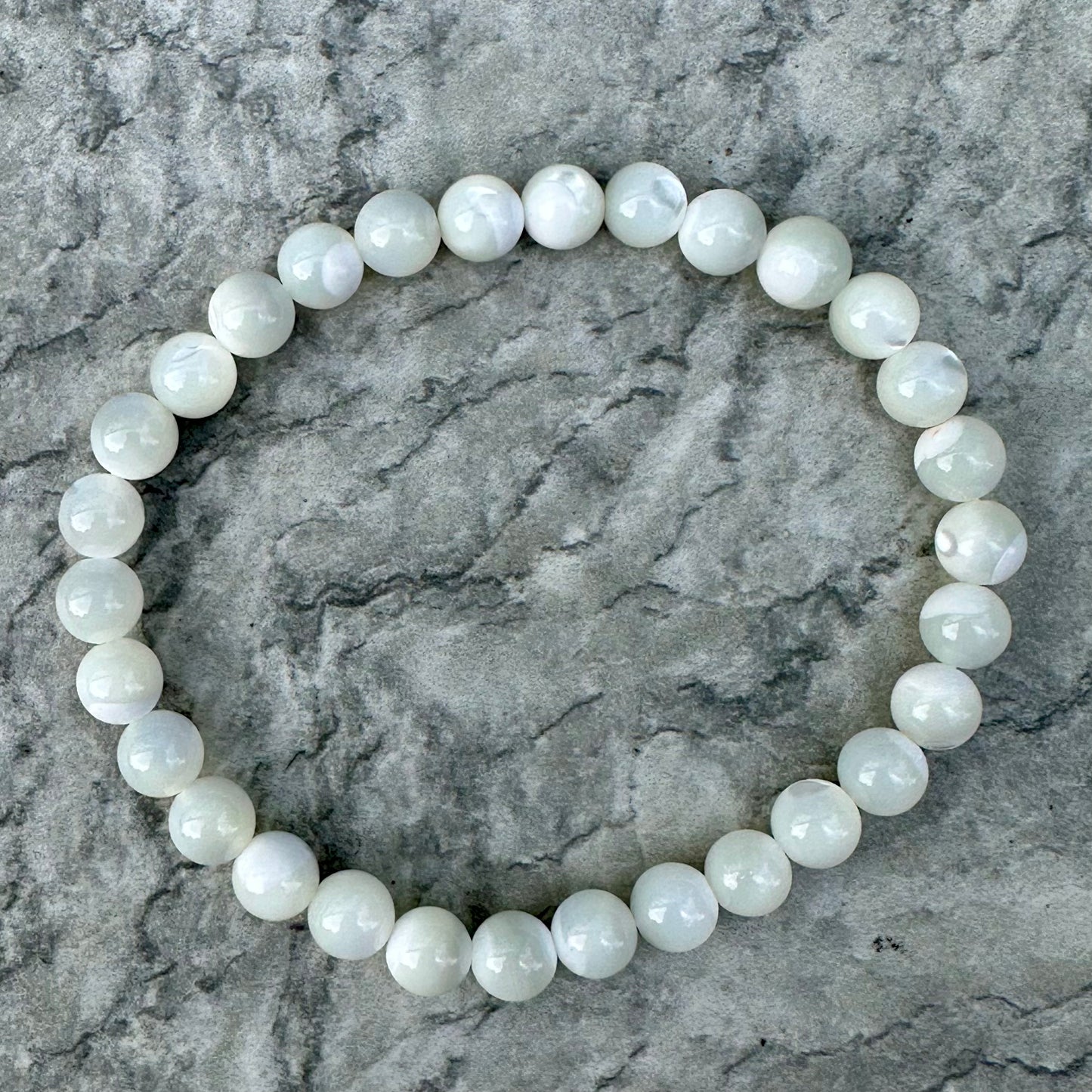 White Shell Bracelets 6mm