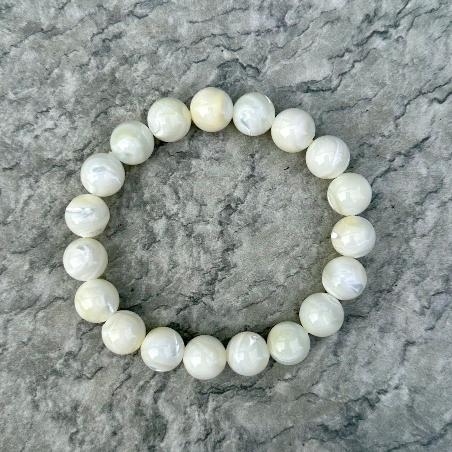 White Shell Bracelets 10mm