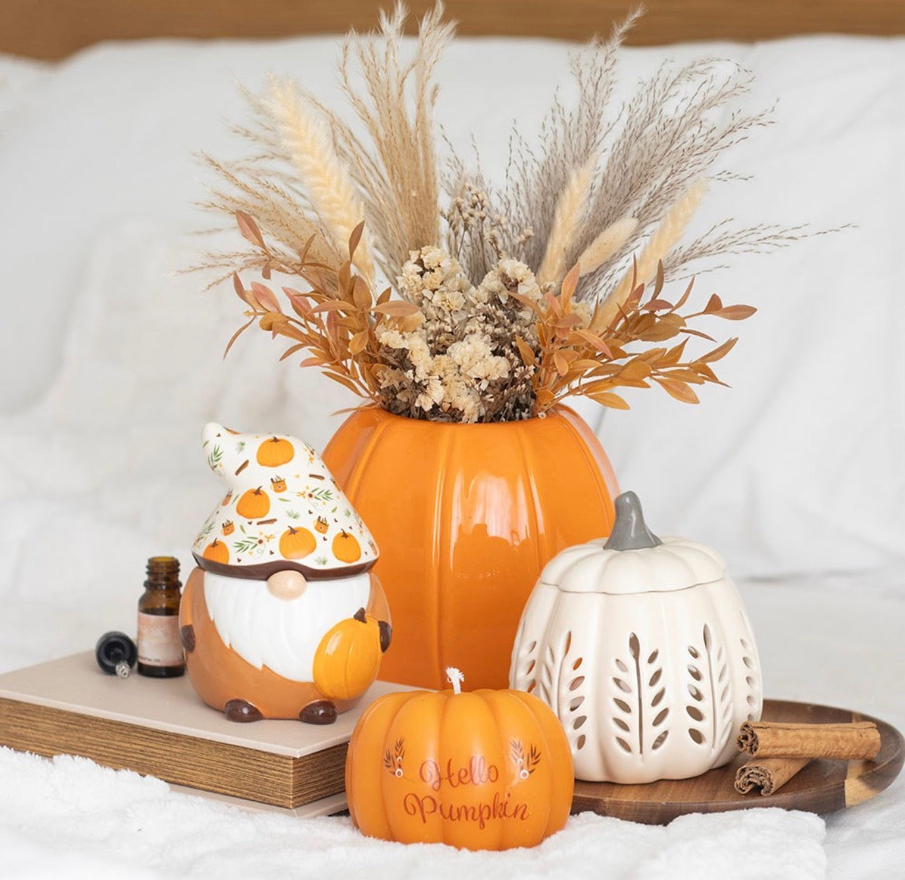 Hello Pumpkin Shaped Candles