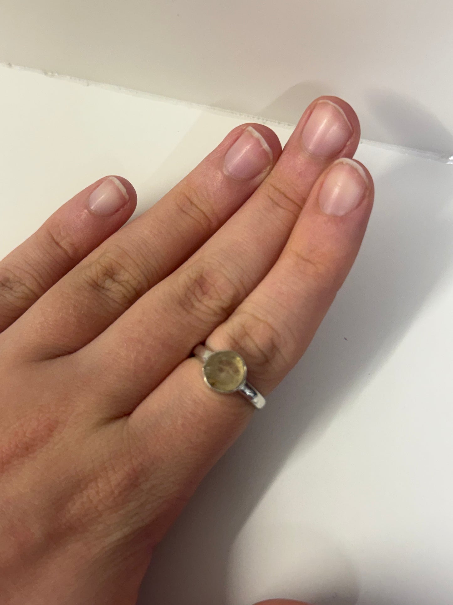Libyan Desert Quartz Ring (Size L)