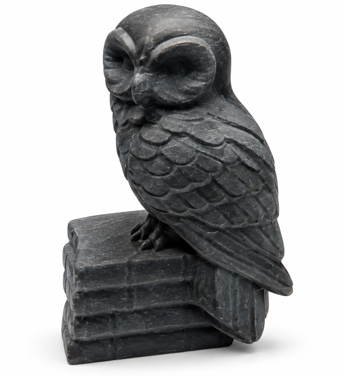 Obsidian Owl On Books 9.5cm 284g