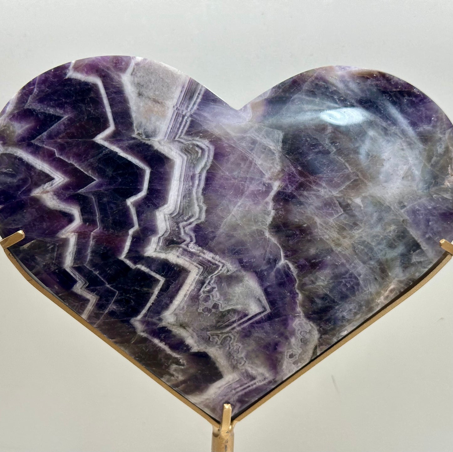 Dream Amethyst Heart On Stand