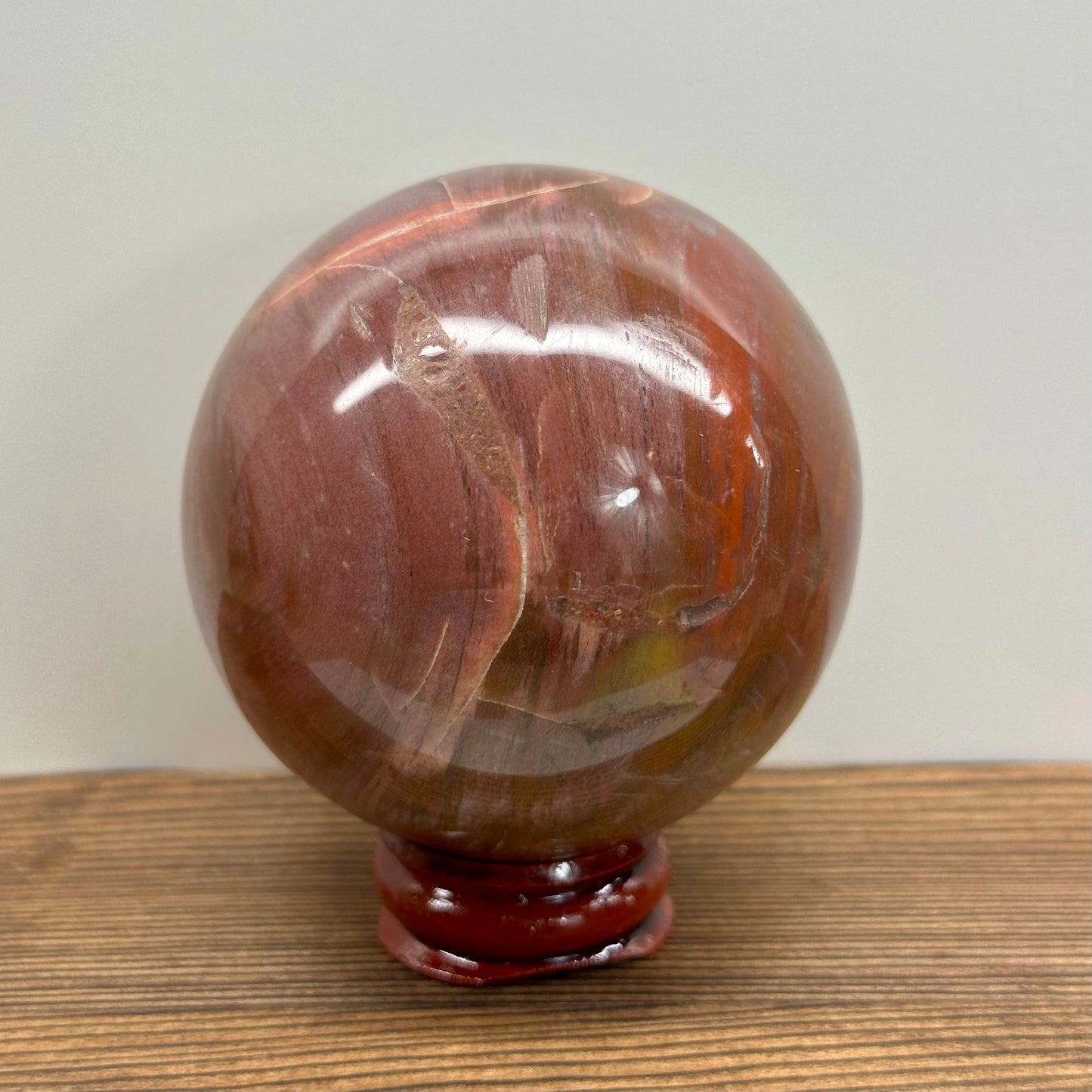 Fossilized Wood Sphere