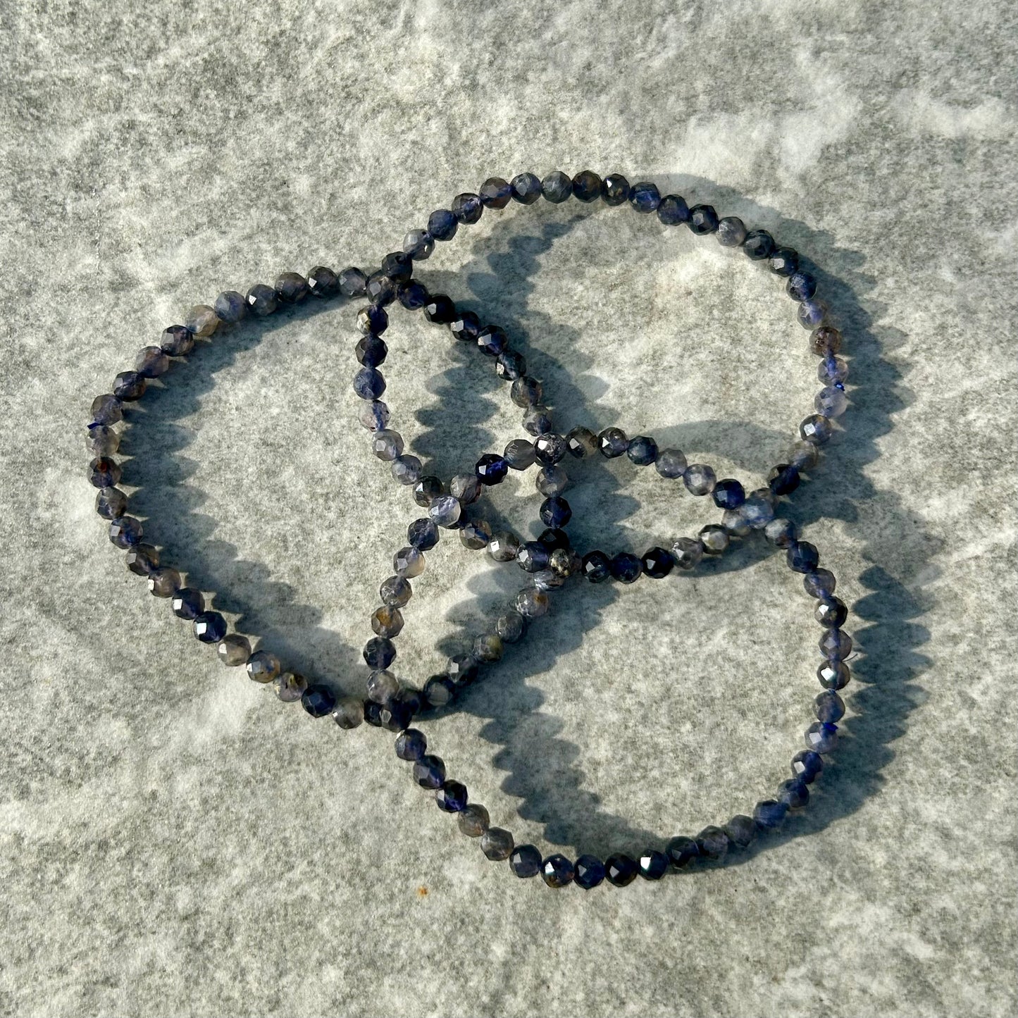 Faceted Cut Iolite Bracelet 4mm