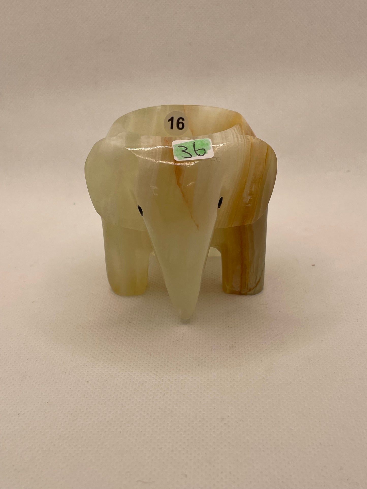 Green Onyx Crystal Elephant