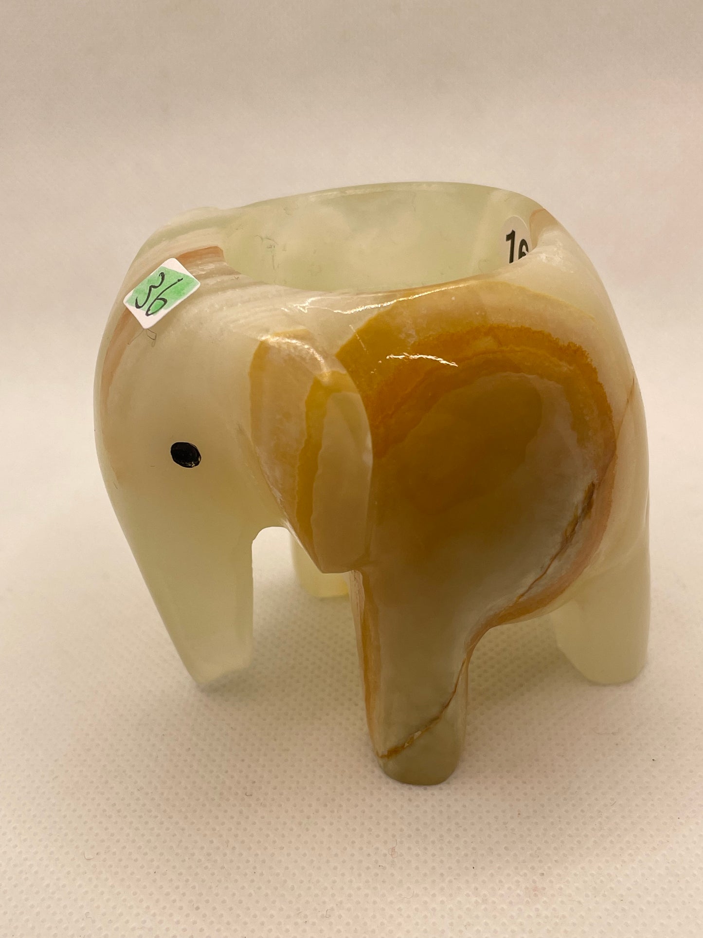 Green Onyx Crystal Elephant