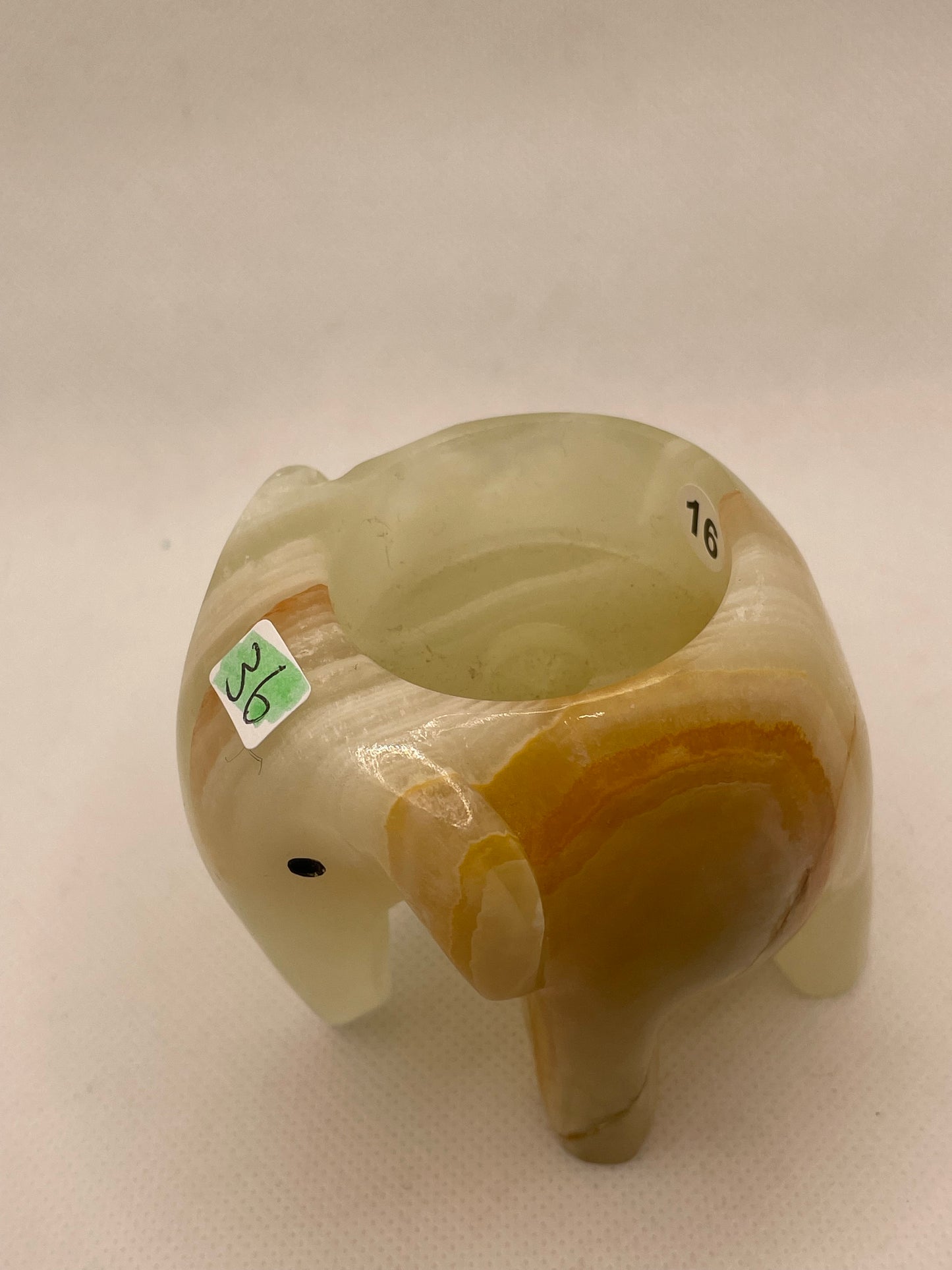Green Onyx Crystal Elephant