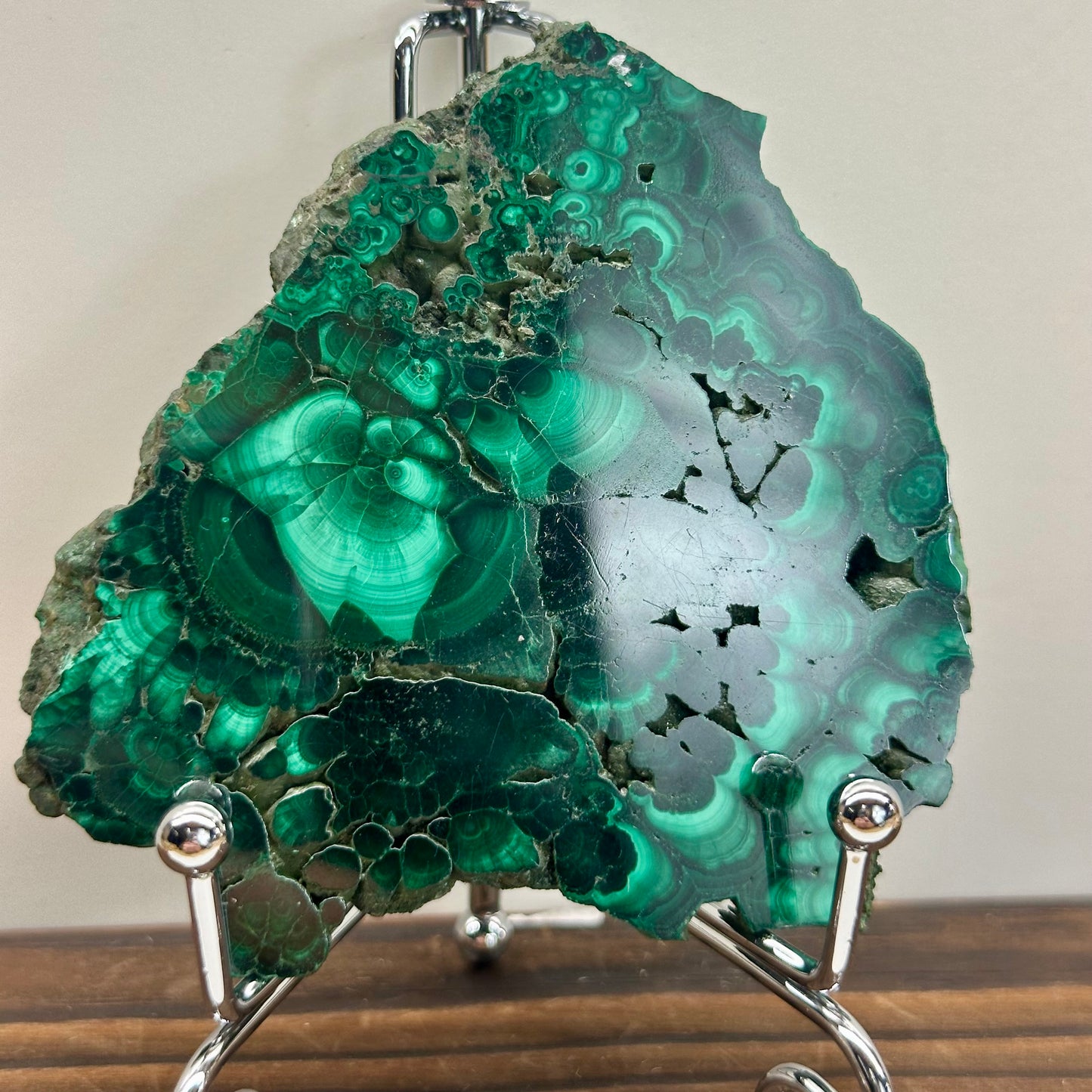 Malachite Small Slab On Stand