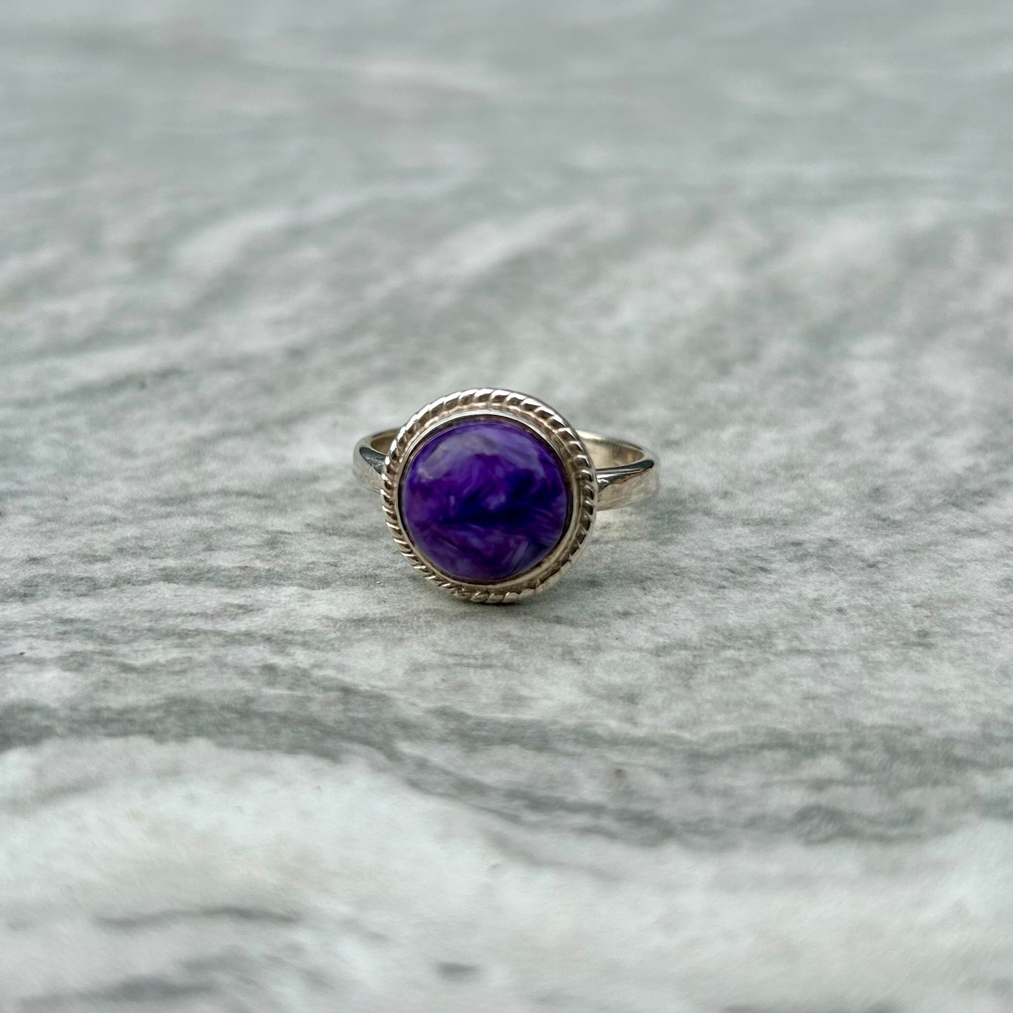 Charolite 925 Ring Size P