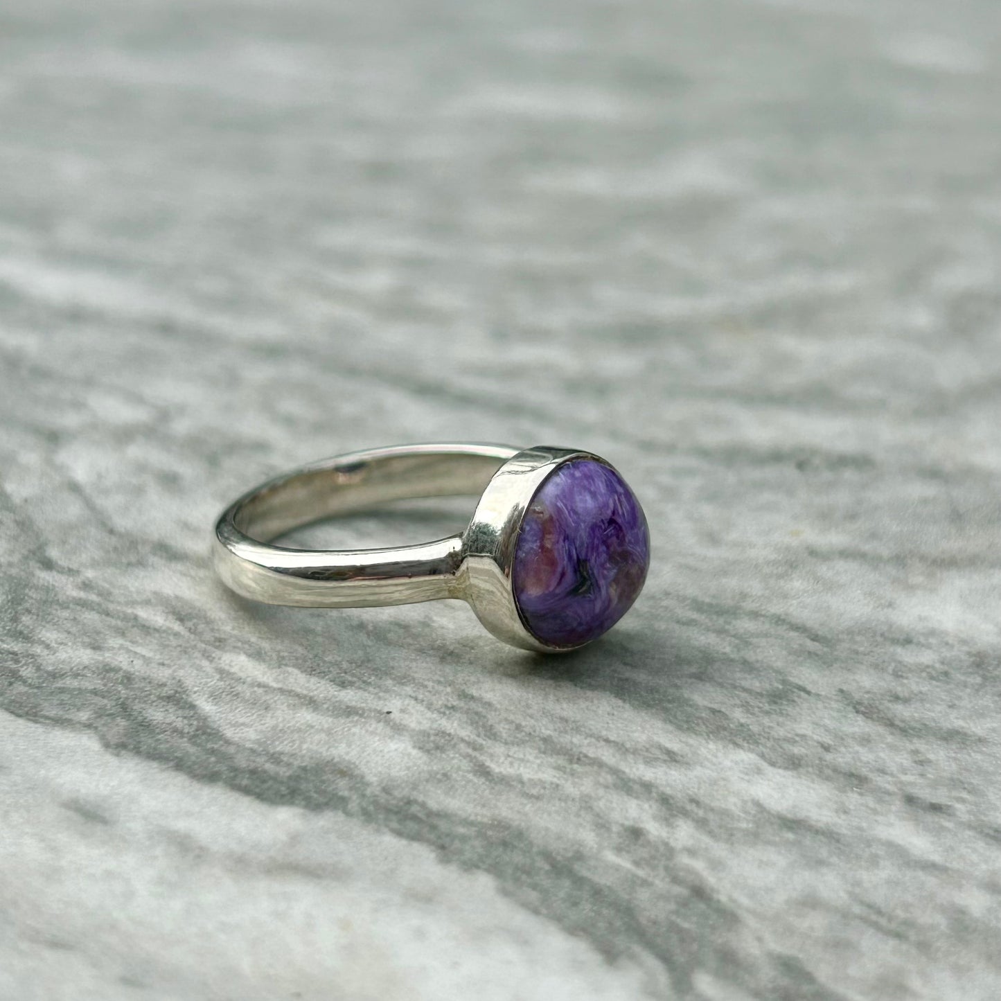 Charolite 925 Ring Size L