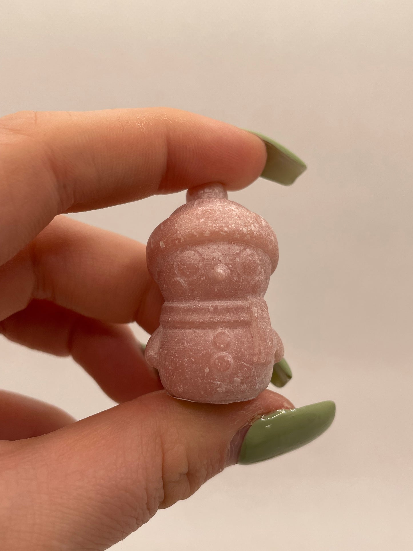 Pink Opal Penguin Crystal Carving