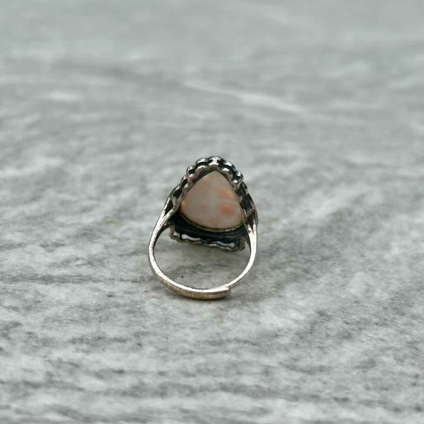Adjustable Pink Larimar 925 Rings Style 1
