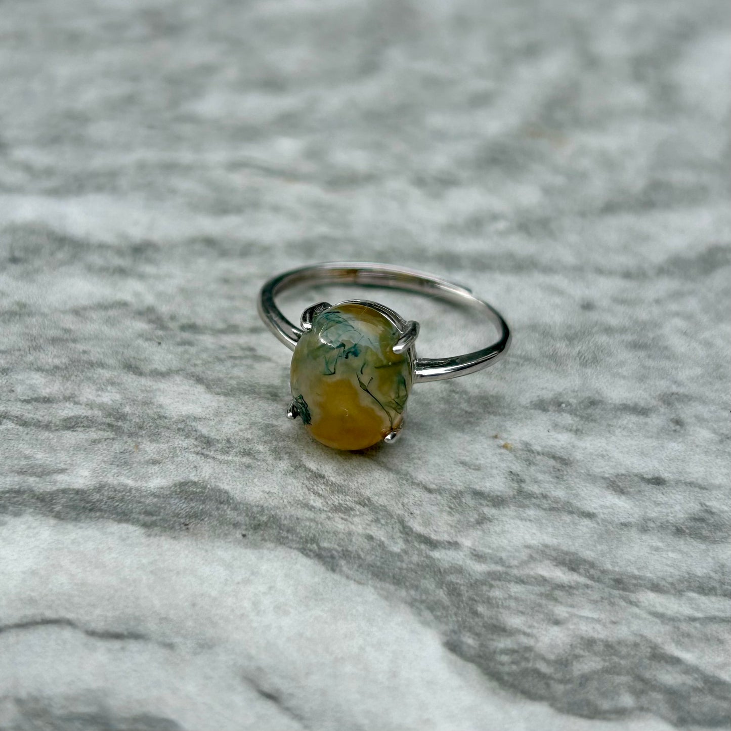 Red Moss Agate & Carnelian Rings