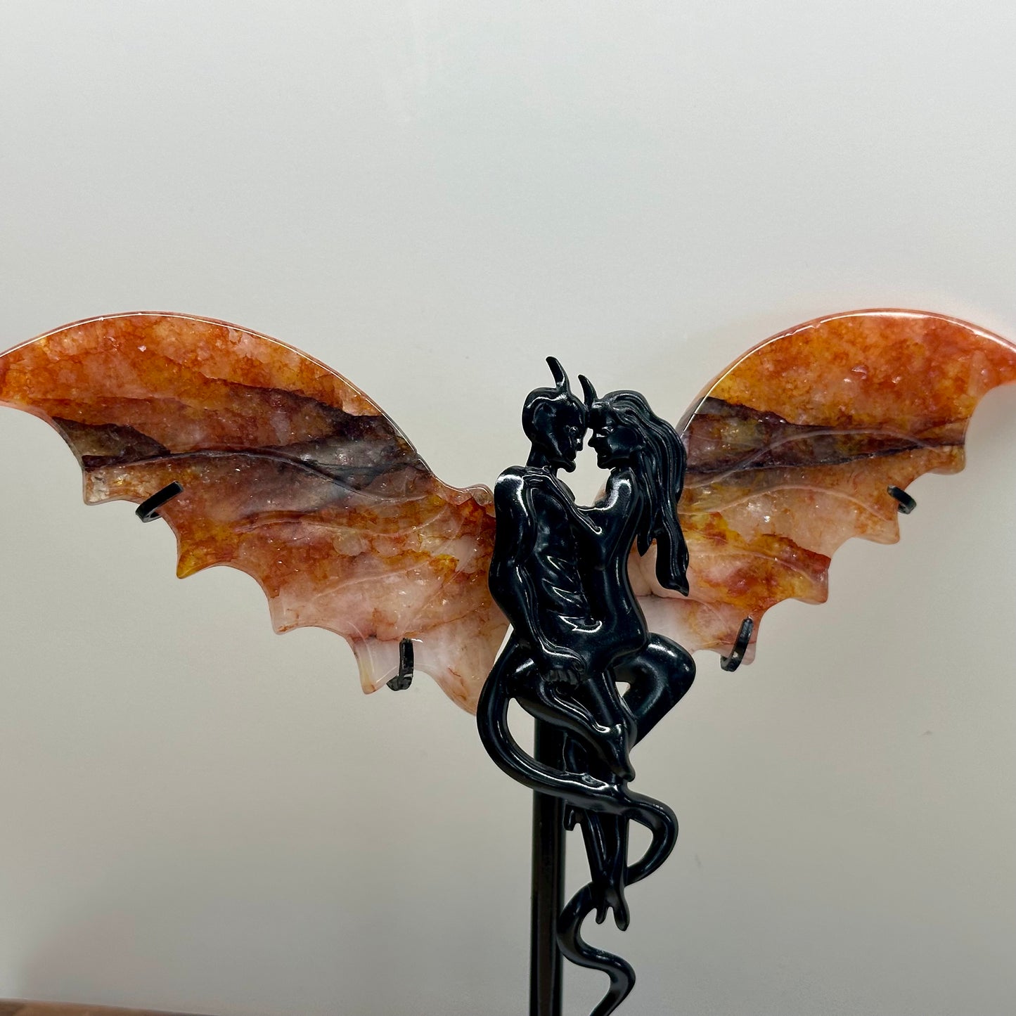 Fire Quartz Fairy Wings On Stand