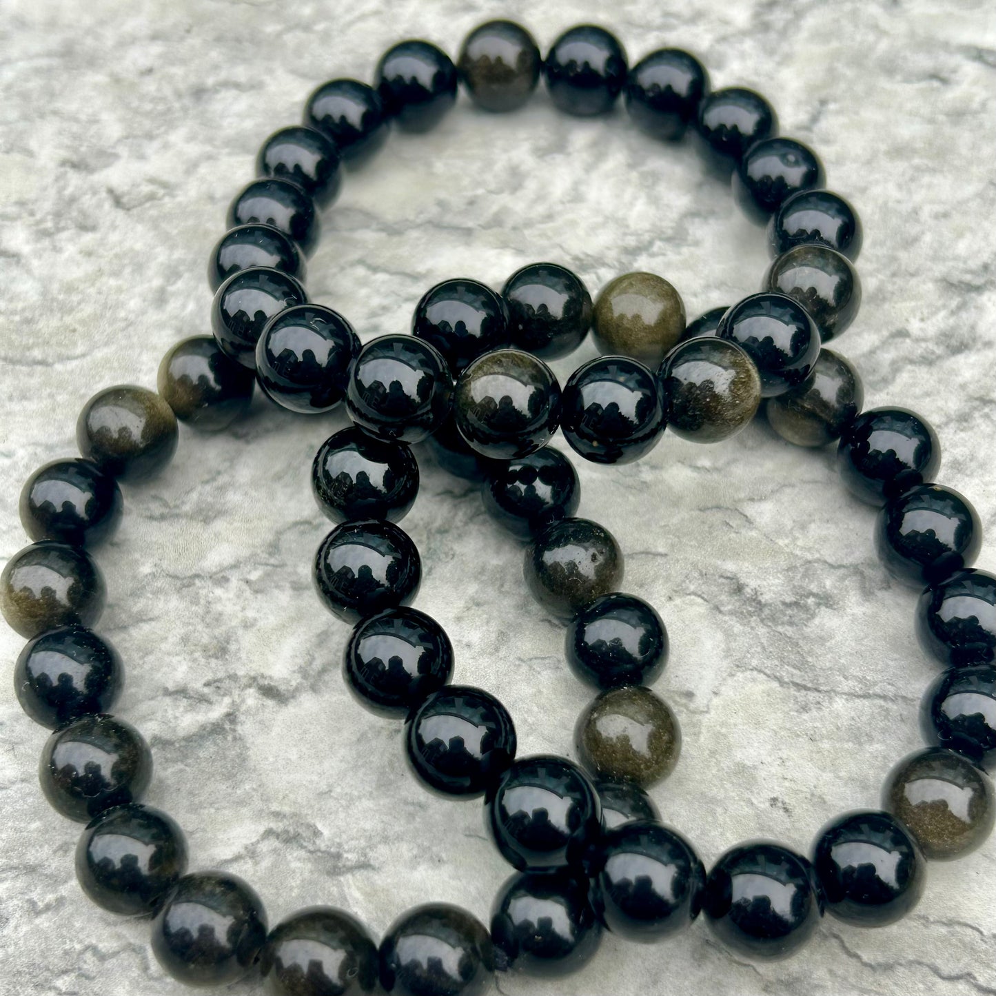 Gold Sheen Obsidian 10mm Bracelet