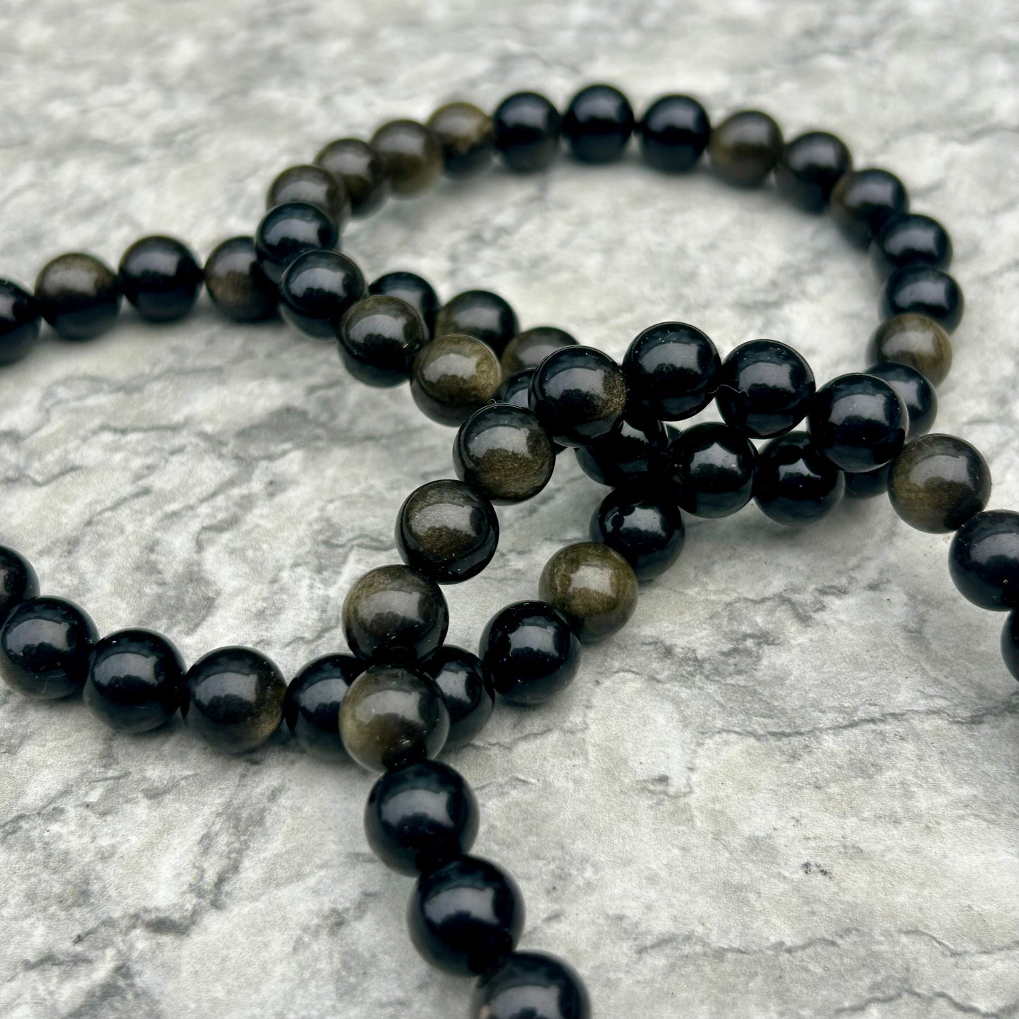 Gold Sheen Obsidian 8mm