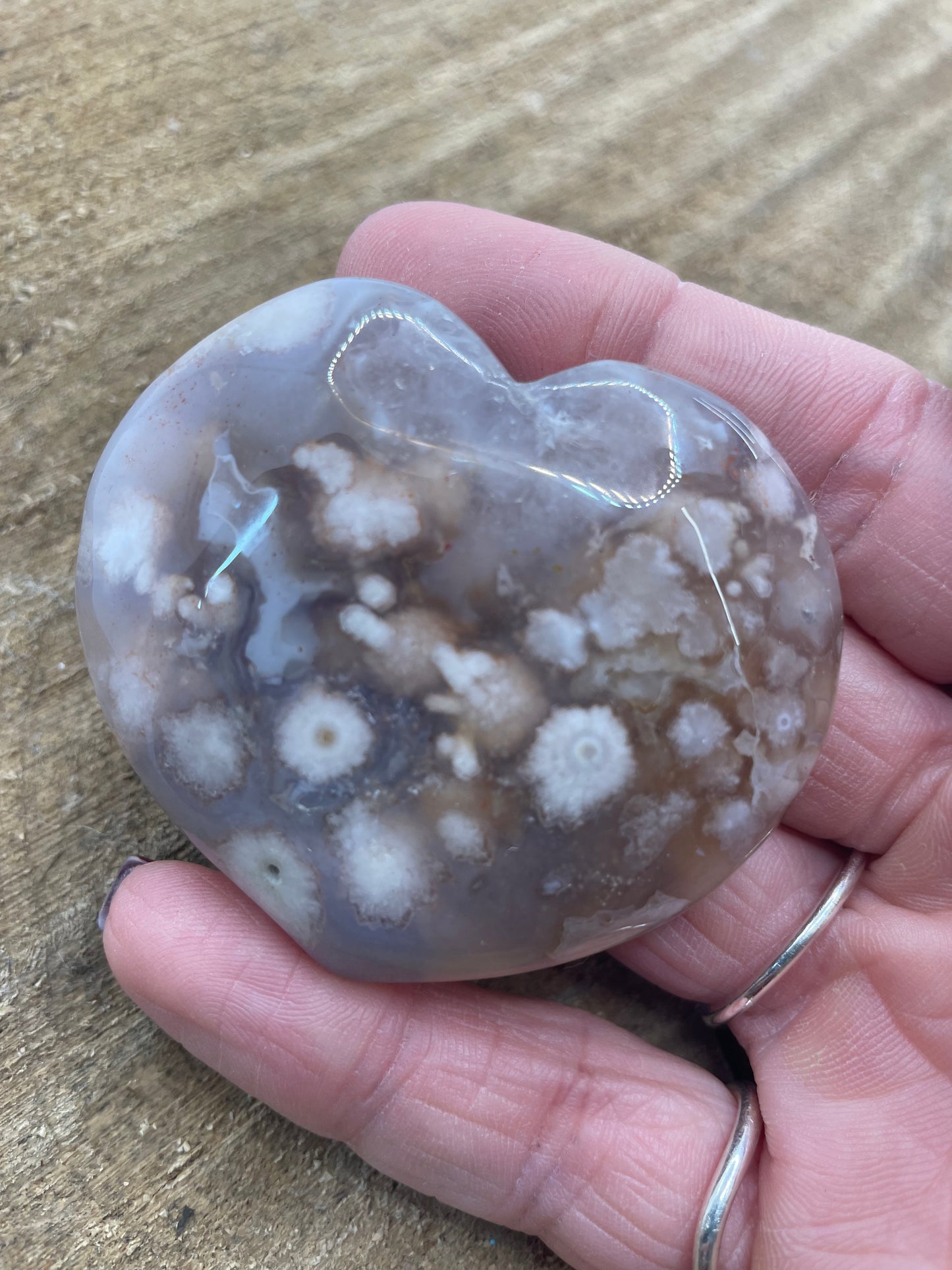 Flower Agate Hearts